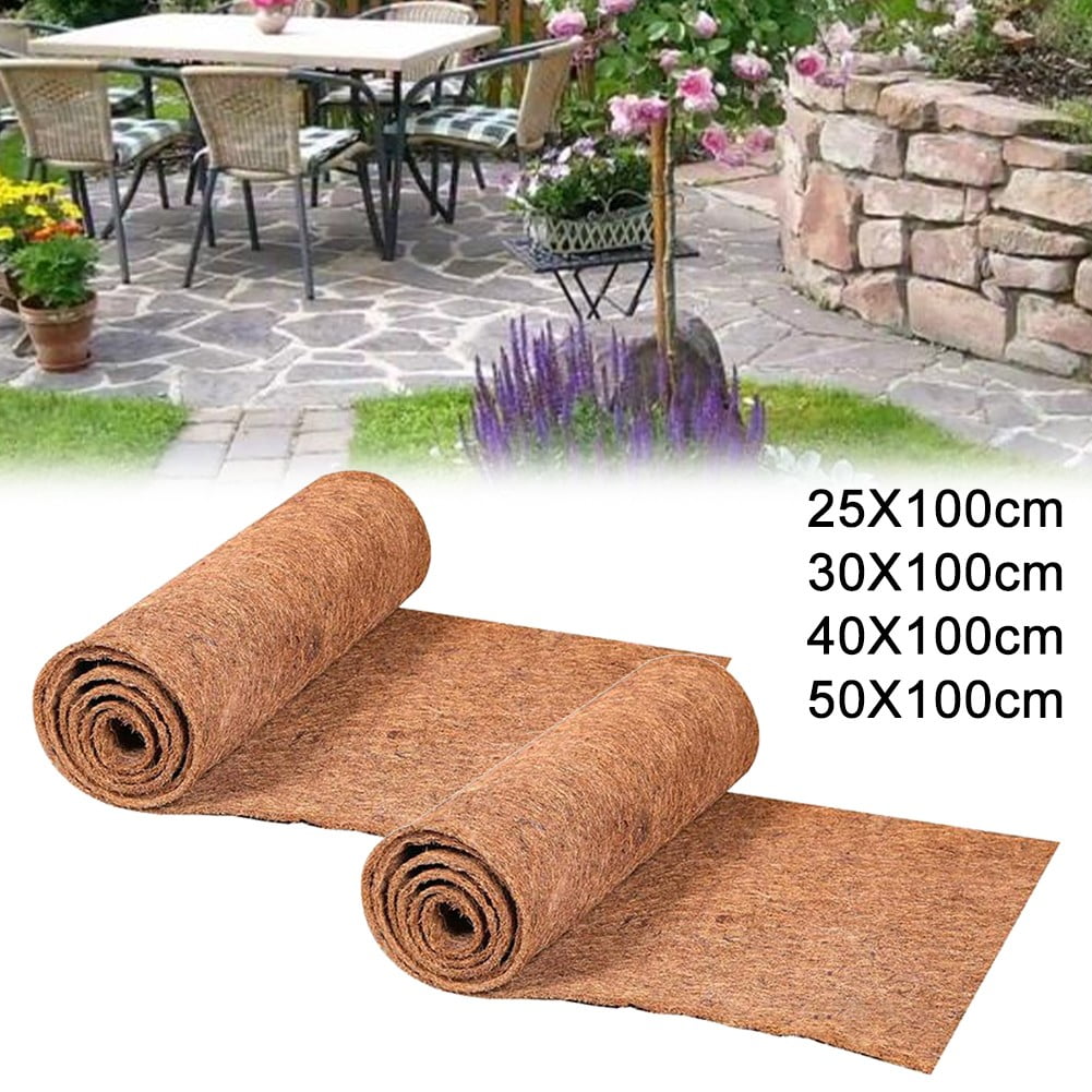 SPRING Coconut Coir Plant Mat, Thermal Insulation and Breathable Garden Liner (Natural, 10 in x 39 in) rbvkv