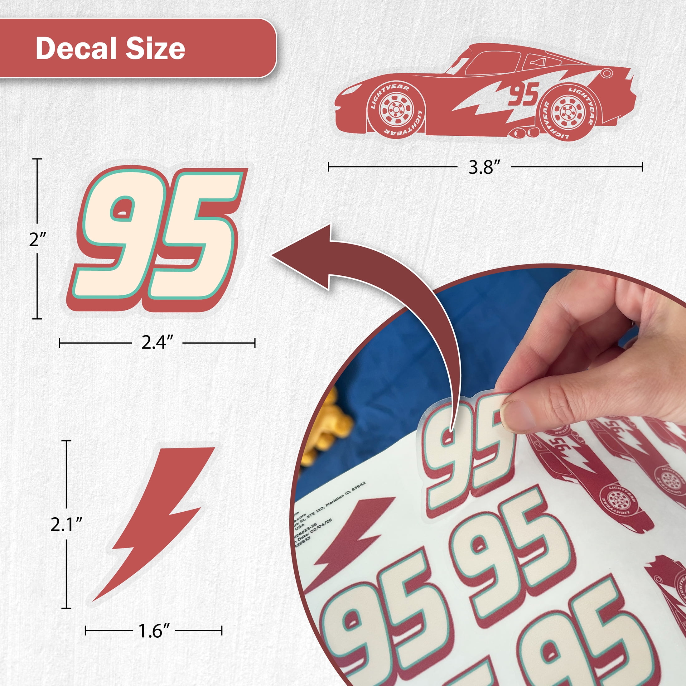Wall Palz Disney Pixar Cars Wall Decals Peel and Stick Room Decor (Red, 76 Count) 9jrw2
