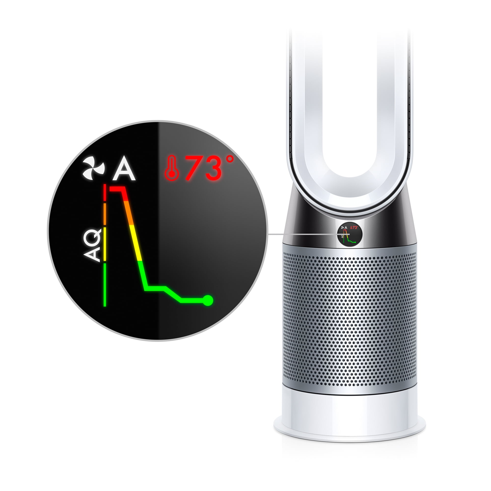 Dyson Pure Hot+Cool Air Purifier, Heater and Fan HP04 (Refurbished, Silver, 30 in) nvwyw