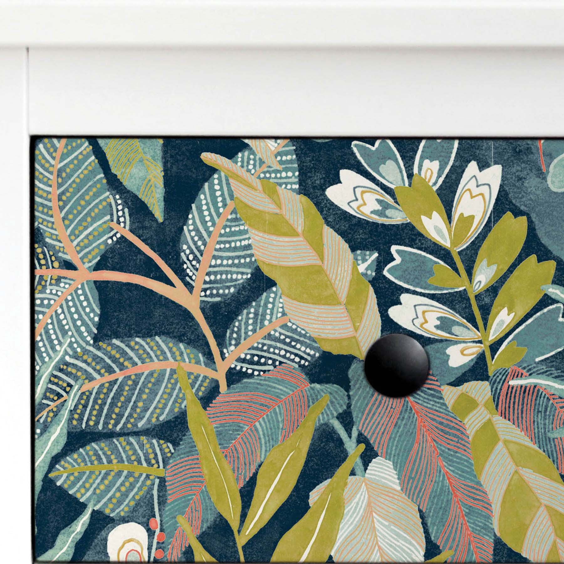 Roommates Studio Malena Floral Peel and Stick Wallpaper (Blue, 30.75 sq ft) zsz58