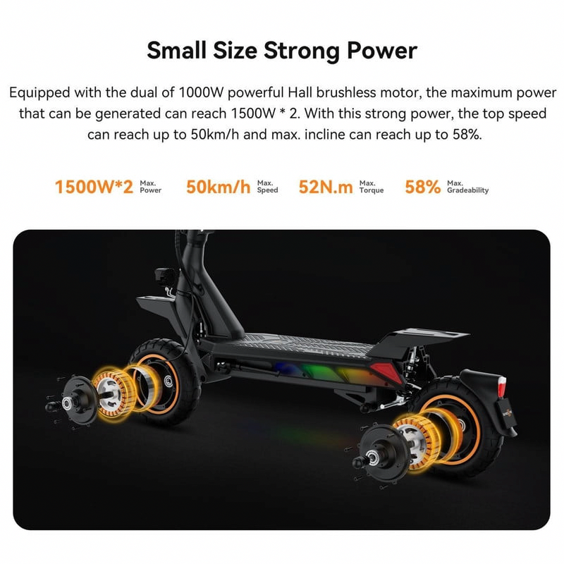 KINGSONG N12T3 Electric Scooter for Adults, Powerful 3000W Motor, Dual Suspension, Foldable Design (Black, 10 in) rabg2