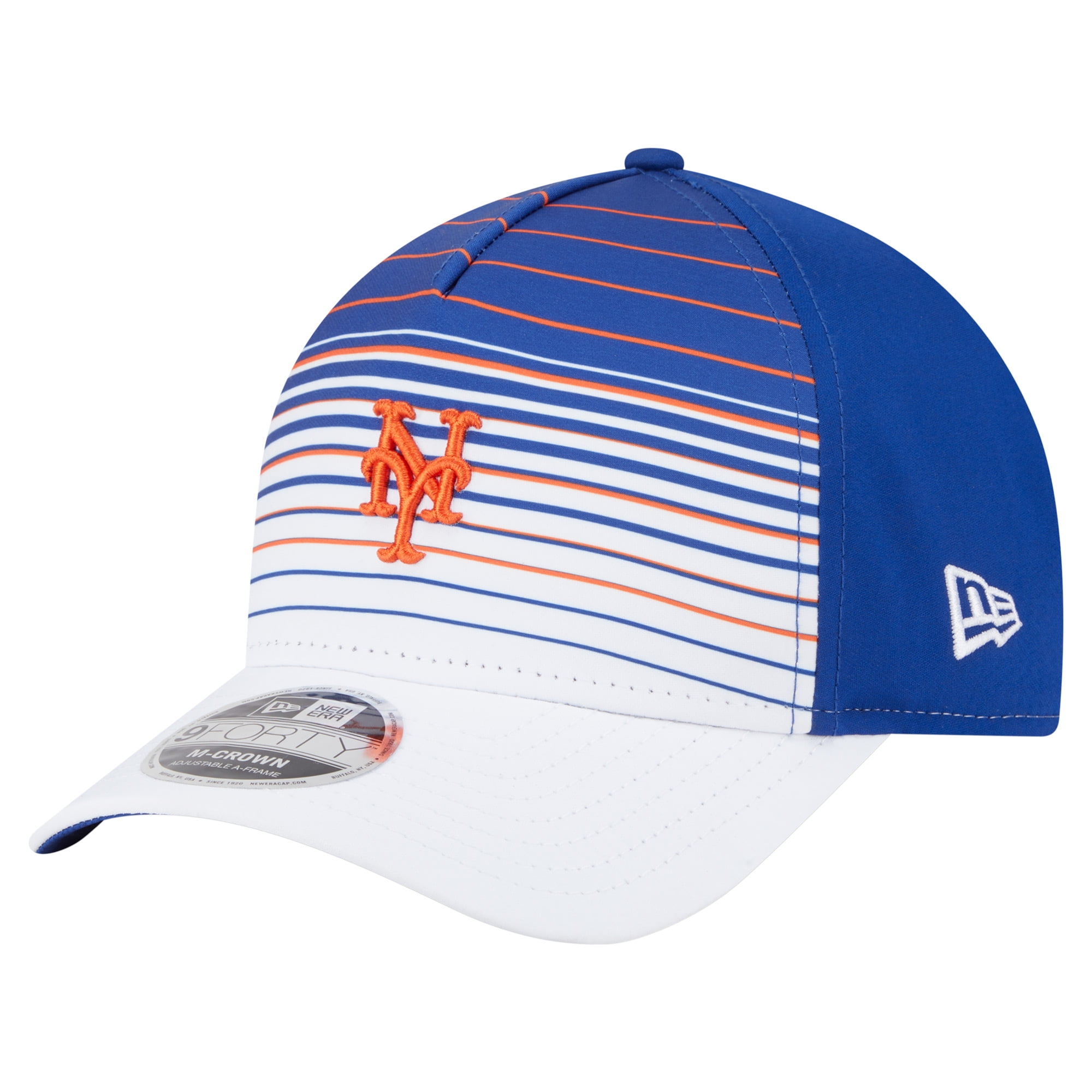 New Era New York Mets 9FORTY M-Crown Adjustable Hat (Royal Blue, One Size) 8p5l6