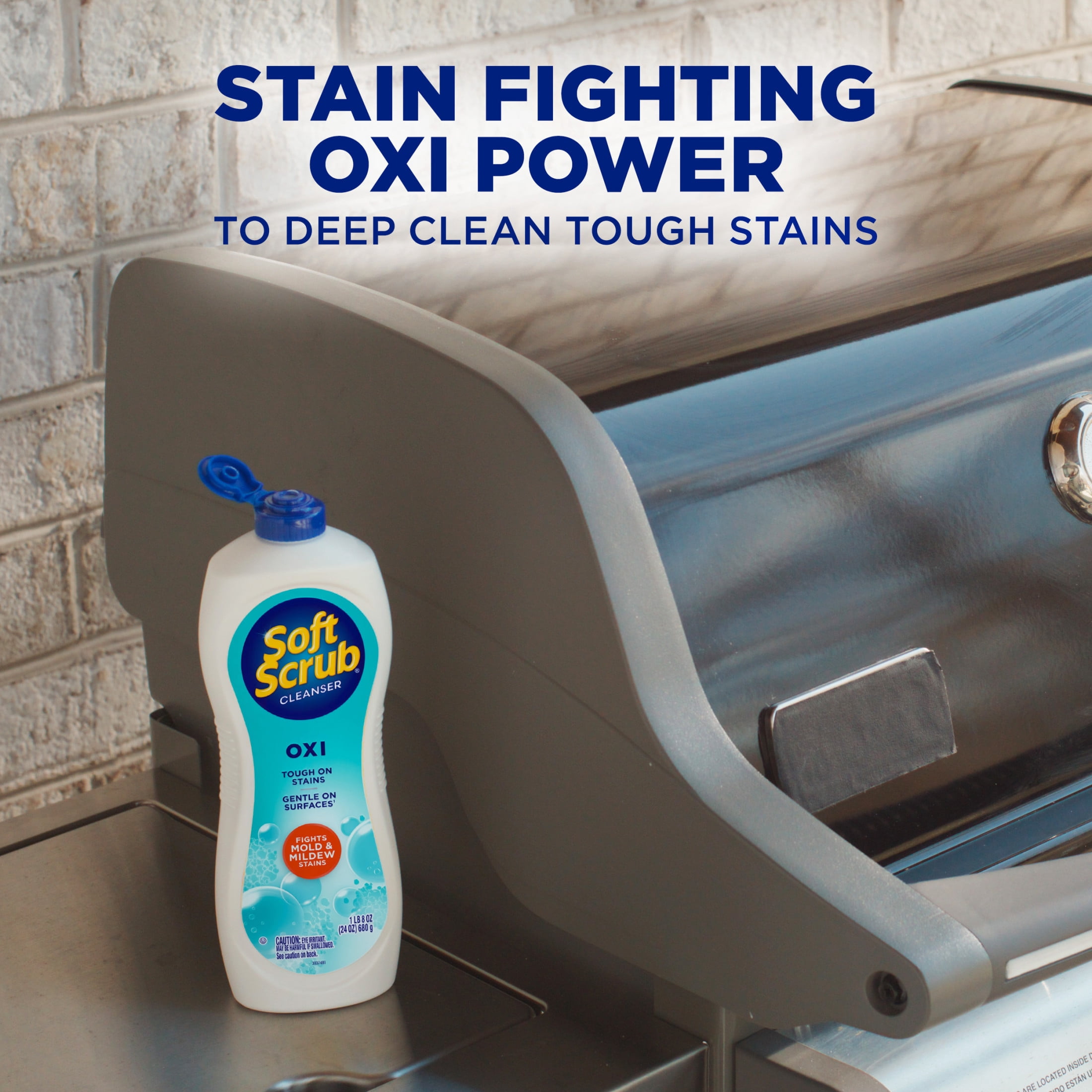 Soft Scrub Oxi Multi-Surface Cleaner, Stain Fighting Deep Cleaning Power (24 oz) 7h0s5 - Image 4