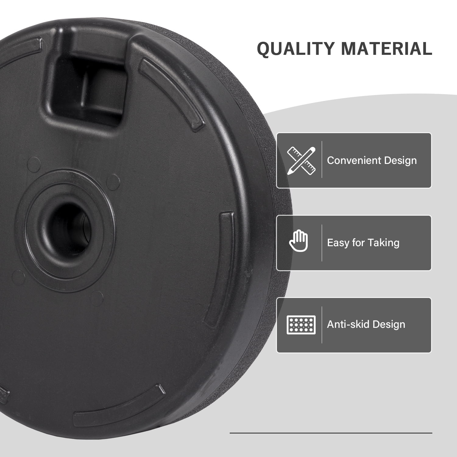Autlaycil Heavy Duty Patio Umbrella Base Stand (Black, 48 lb) dwhd8