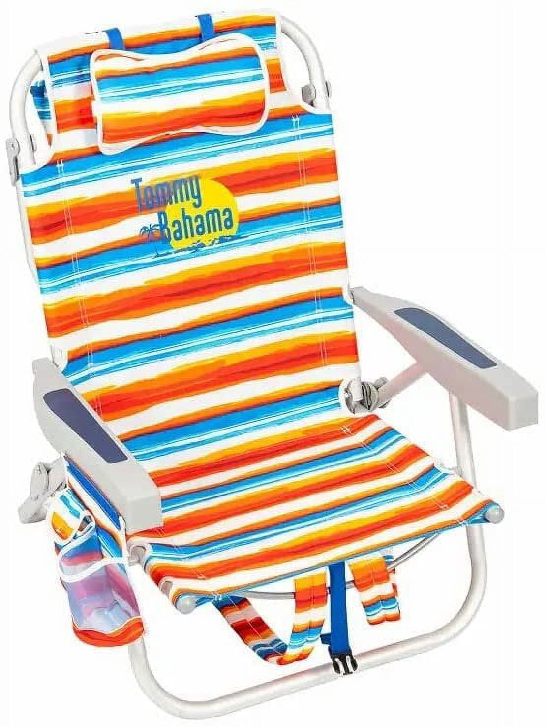 Tommy Bahama Backpack Beach Chair (Tropical Sunset, 300 lb Capacity) c9rjh