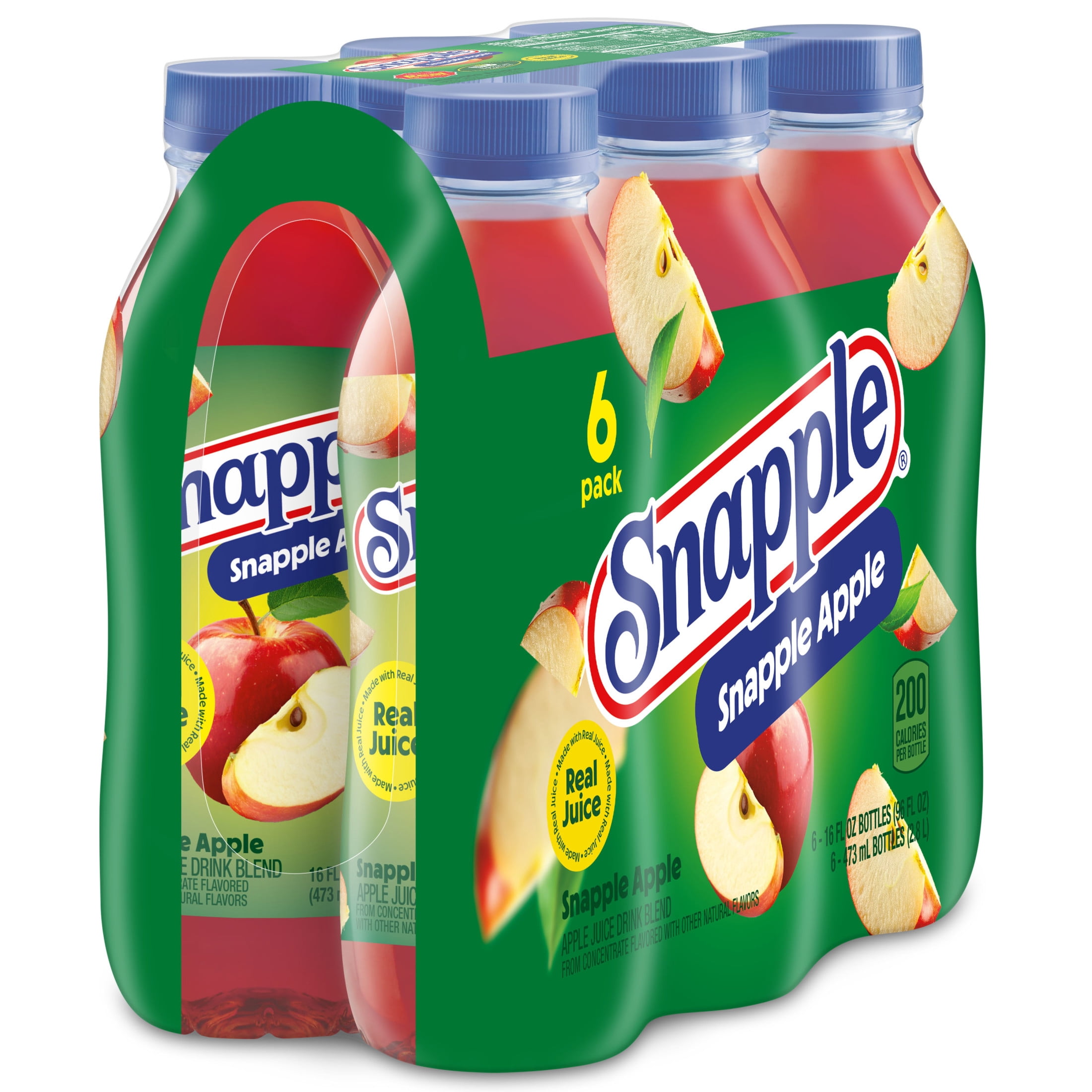 Snapple Apple Juice Drink, Crisp Refreshing Fruit Beverage (6 Pack, 16 fl oz) jide6