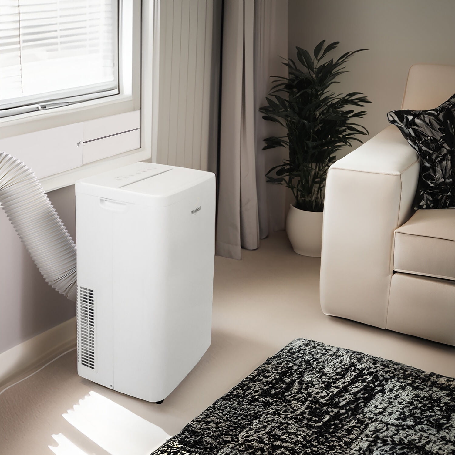 Whirlpool Portable Air Conditioner (14,000 BTU, 700 Sq Ft Cooling Capacity, White) bw0e1