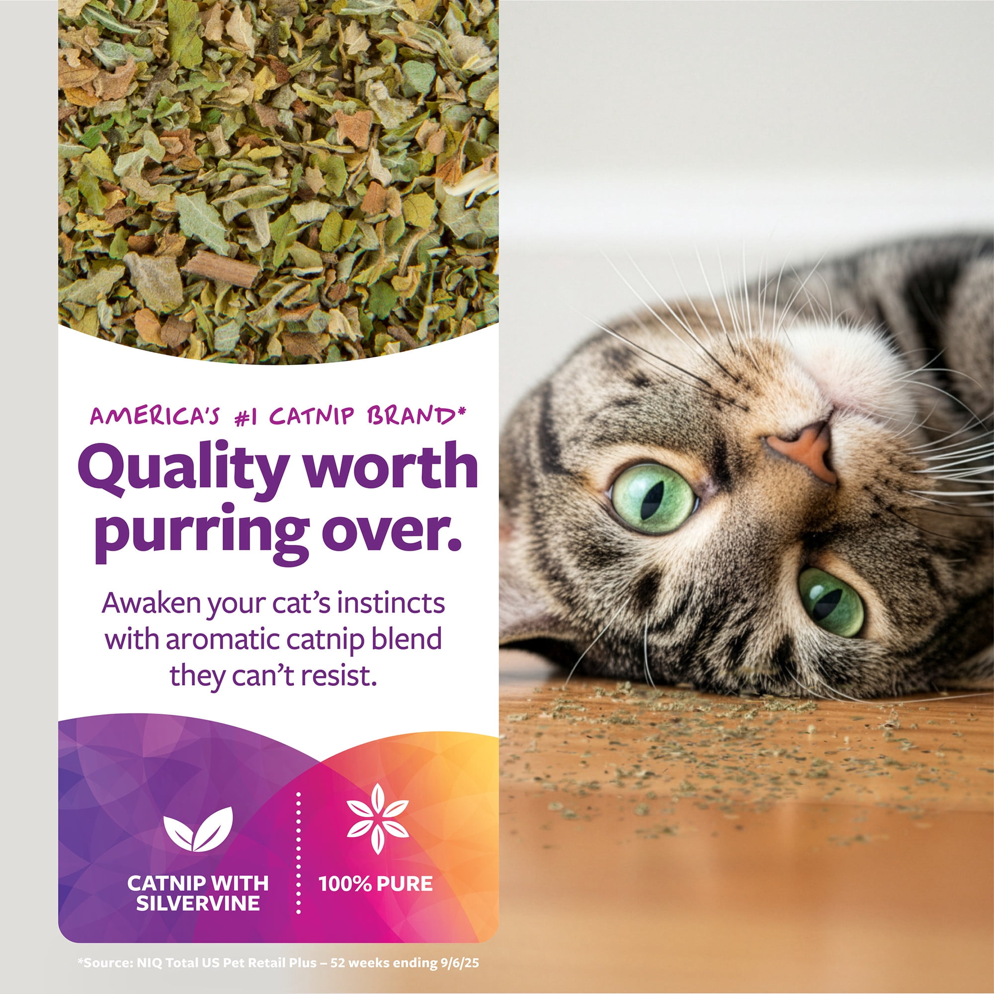 SmartyKat Catnip & Silvervine Natural Blend Cat Toy Attractant (1.2 oz) u757y