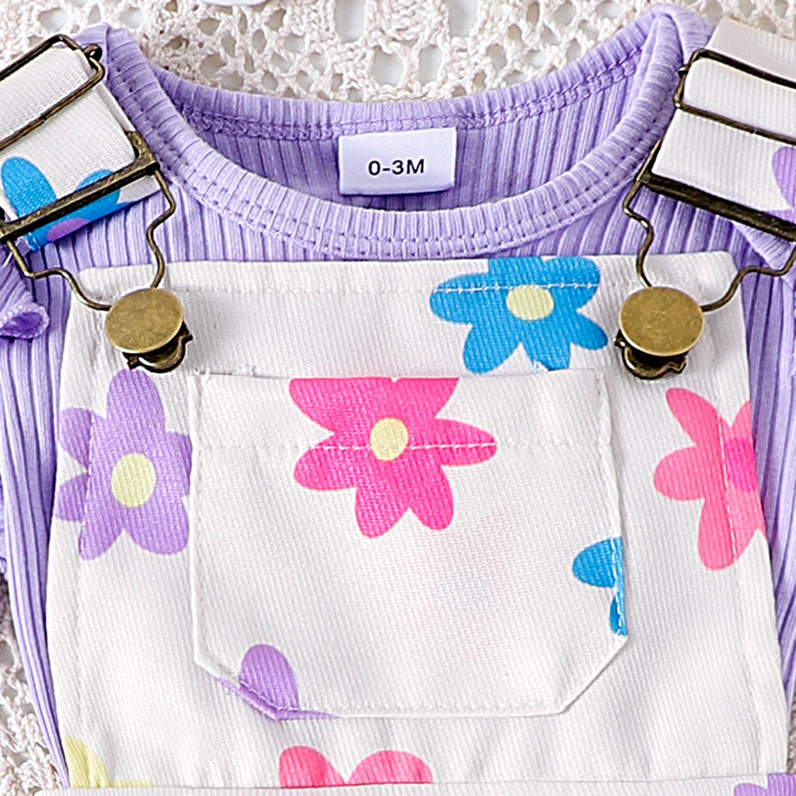 Caqnni Toddler Girl Summer Outfit Set Short Sleeve Top and Elastic Waist Shorts (Purple, 3-6 Months) rrhkf