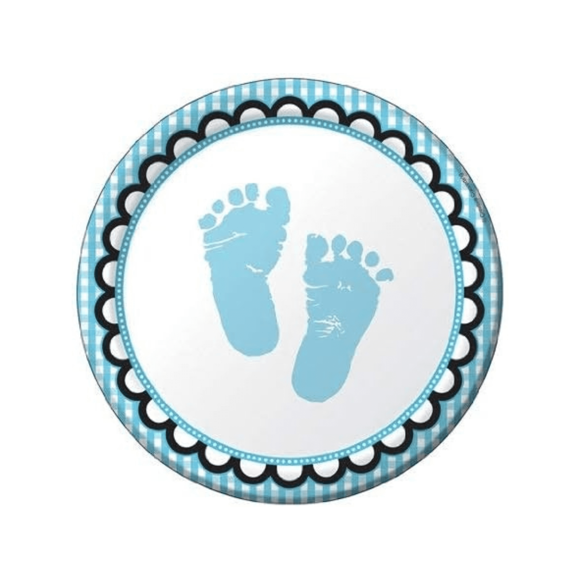 Creative Converting Sweet Baby Feet Party Plates for Baby Shower (Blue, 8 Pack, 7 in) t7ku6