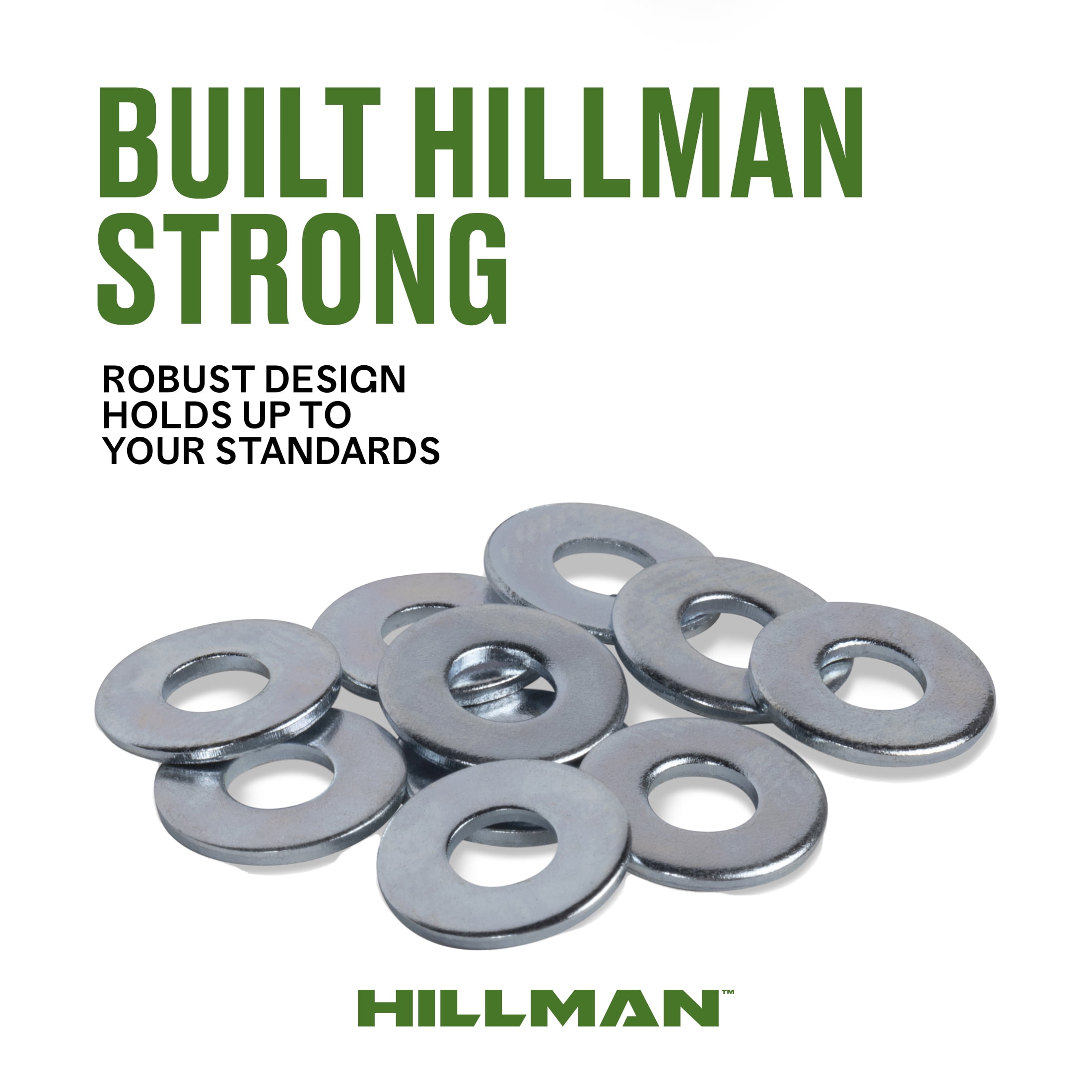Hillman Flat Washers (Steel, Zinc Finish, #8, 45 Pack) zmny1