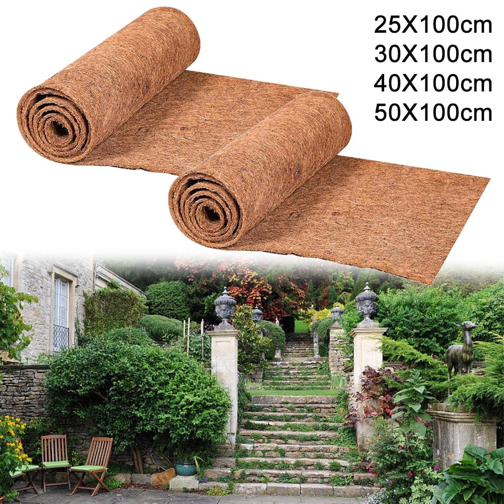 SPRING Coconut Coir Plant Mat, Thermal Insulation and Breathable Garden Liner (Natural, 10 in x 39 in) rbvkv