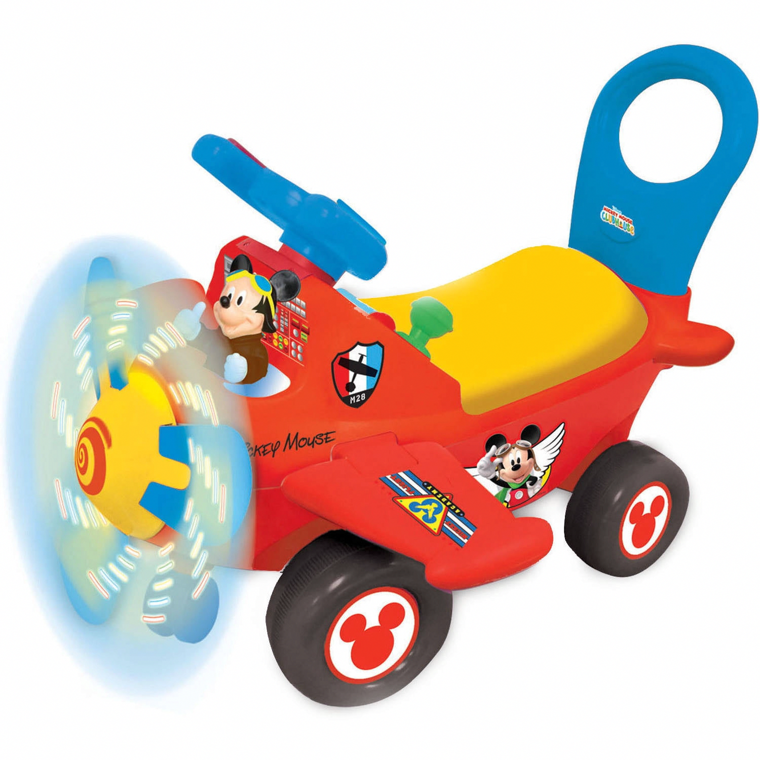 Kiddieland Disney Mickey Mouse Clubhouse Activity Ride-On Plane (Multi-Color, 21 in x 11 in x 18 in) 2e6uu
