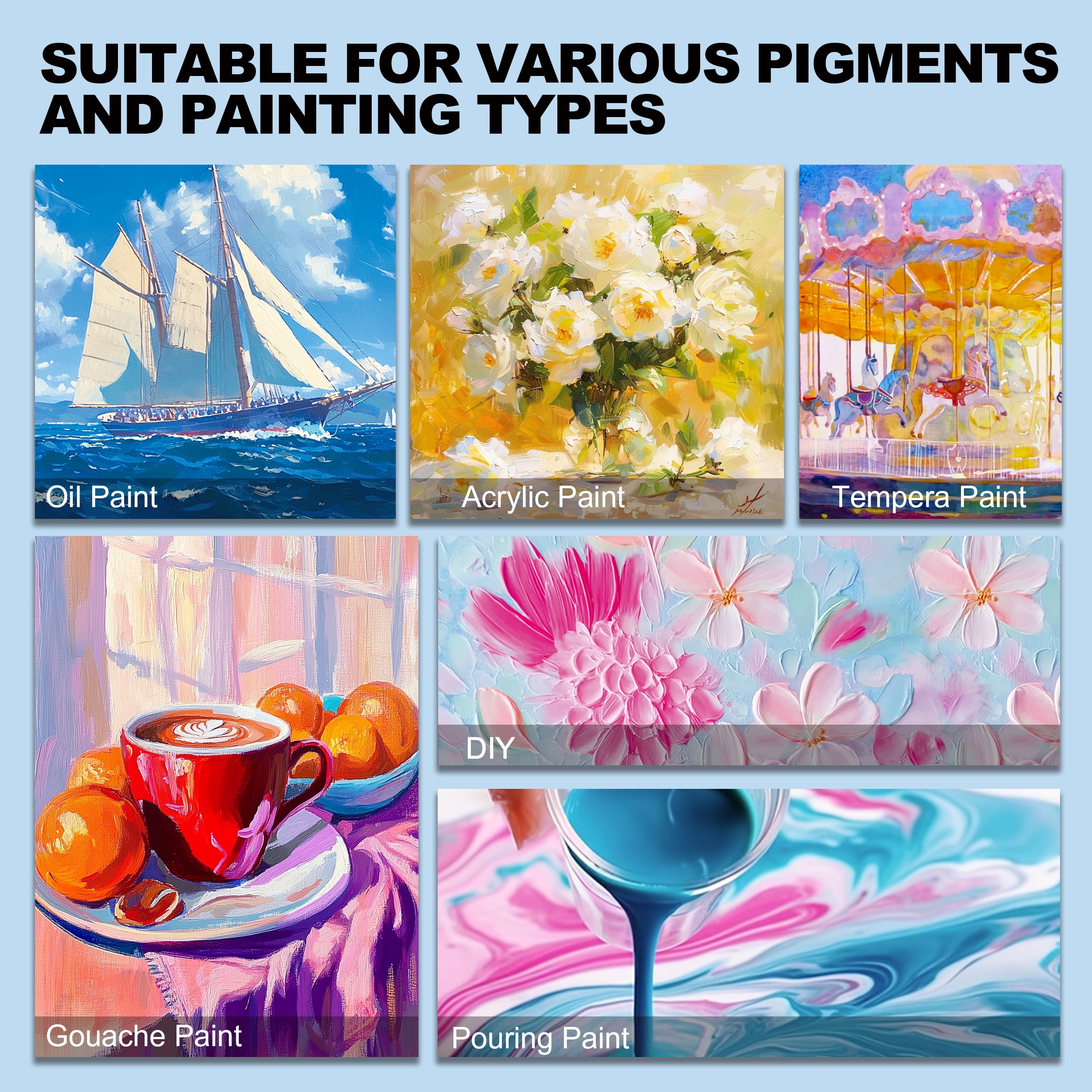 Vendor Labelling Artist Stretched Canvas (White, 24 in x 36 in, 1 Pack) vy9kl