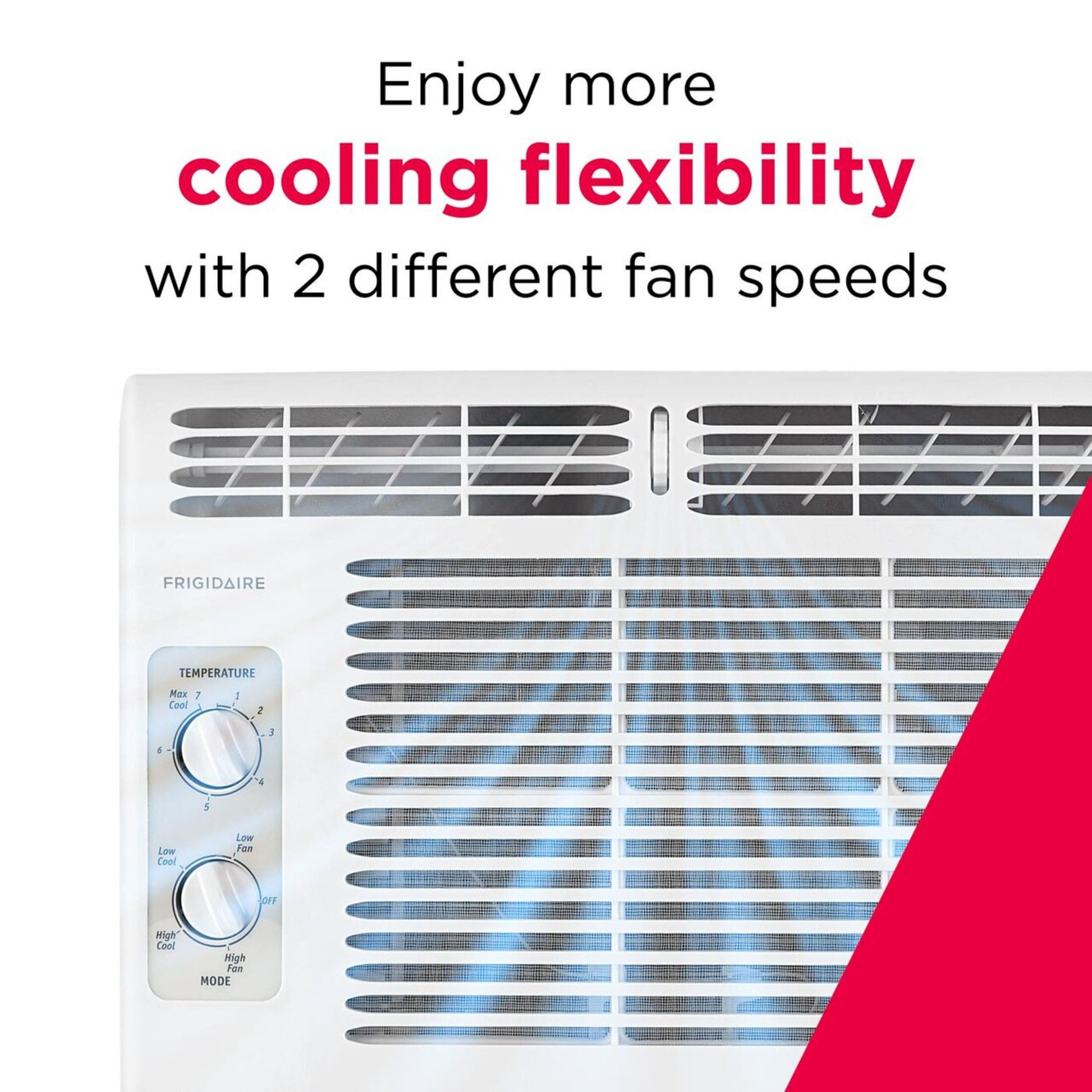 Frigidaire 5,000 BTU Window Air Conditioner for Small Rooms, Quiet Efficient Cooling (White, 150 sq. ft. Coverage) ewks9