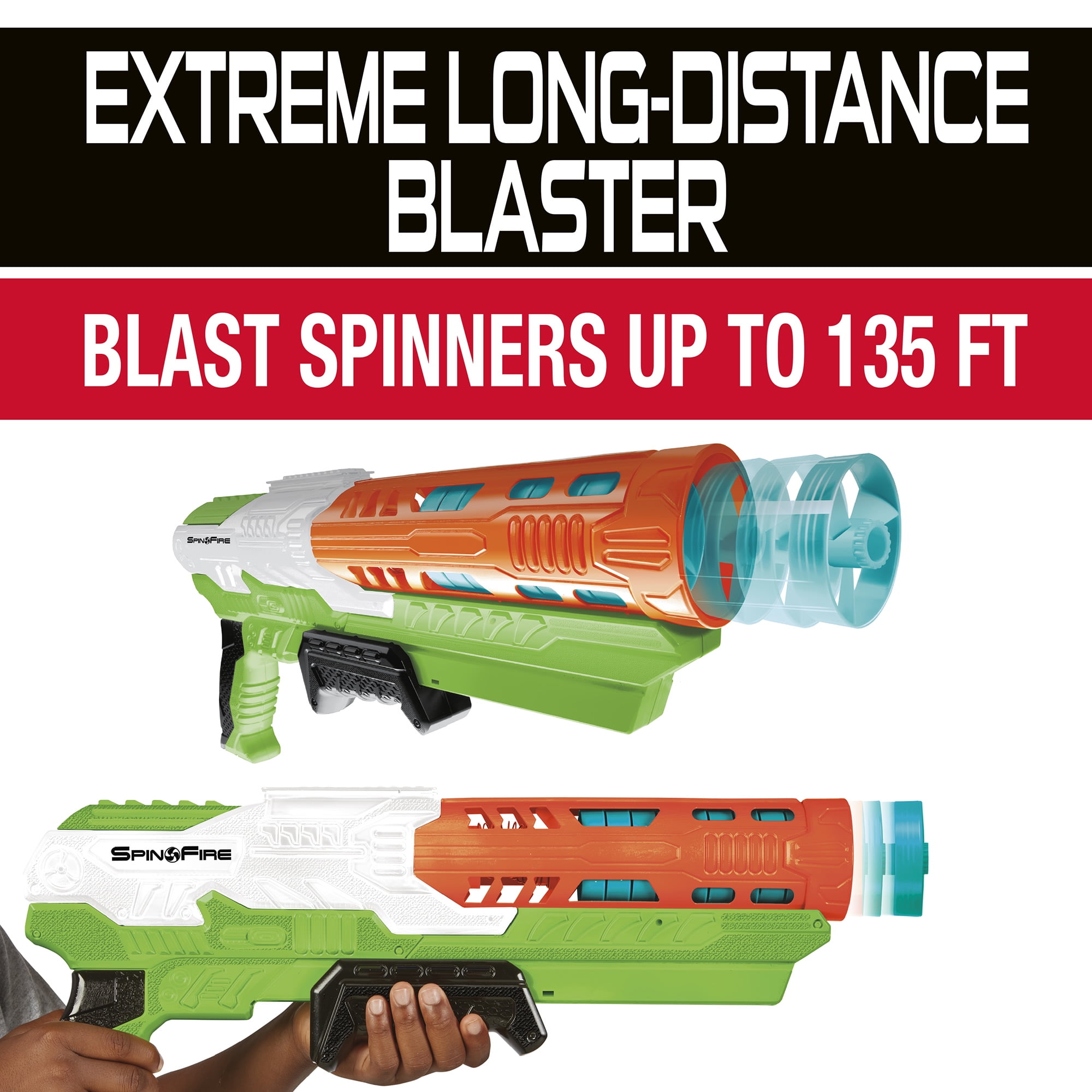 Air Warriors Spin Fire Dart Blaster with 10 Spinner Darts (135 ft Range) xriem