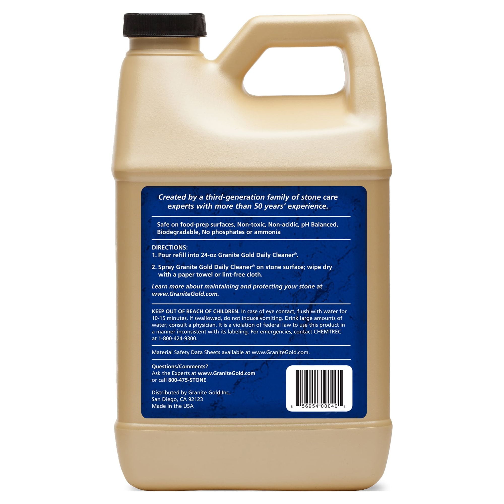 Granite Gold Daily Cleaner for Natural Stone and Quartz Surfaces (64 fl oz) alqup