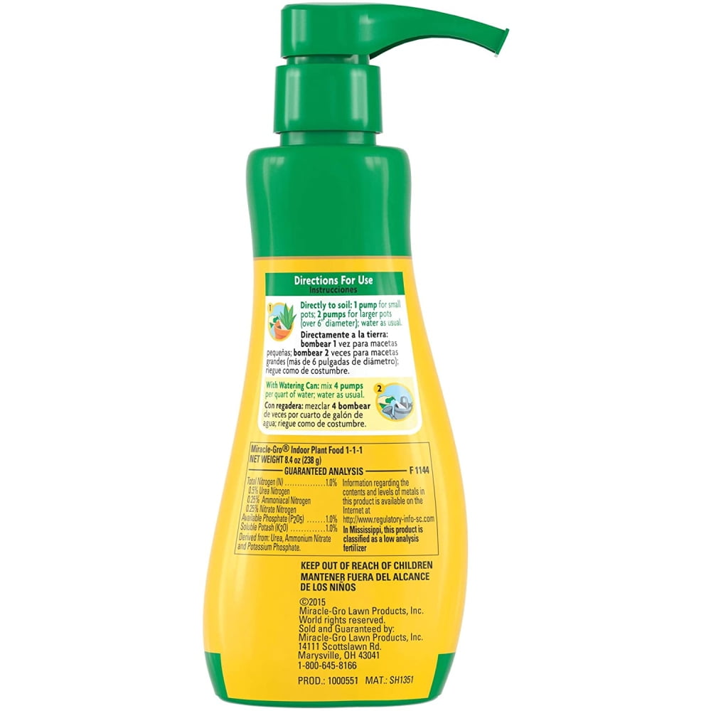 Miracle-Gro Indoor Plant Food Fertilizer Liquid Nutrient (8 fl oz, 12-Pack) l0pbd