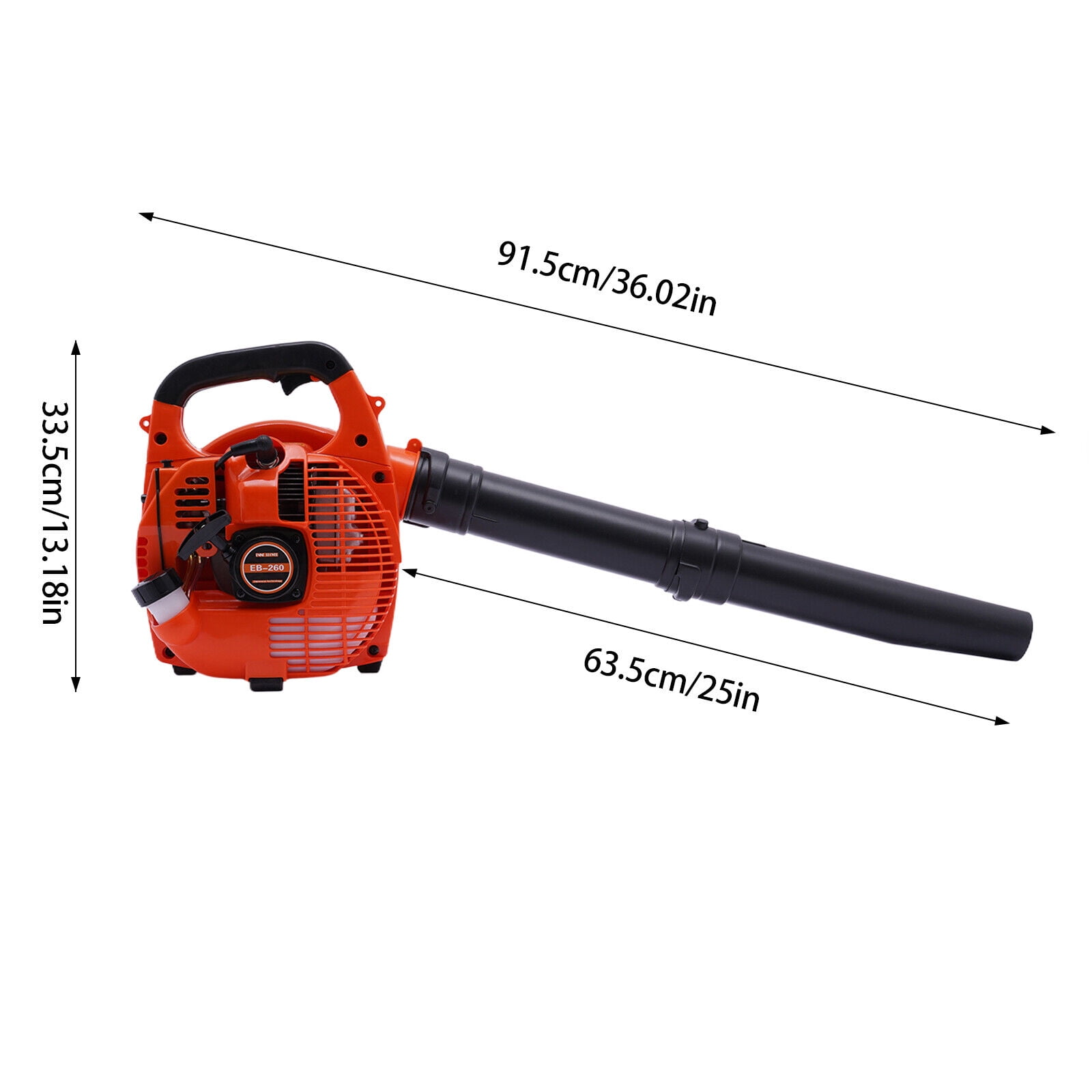 YIYIBYUS 25.4cc 2-Stroke Gas Powered Handheld Leaf Blower for Lawn and Yard Maintenance (Orange, 1 Unit) o7047