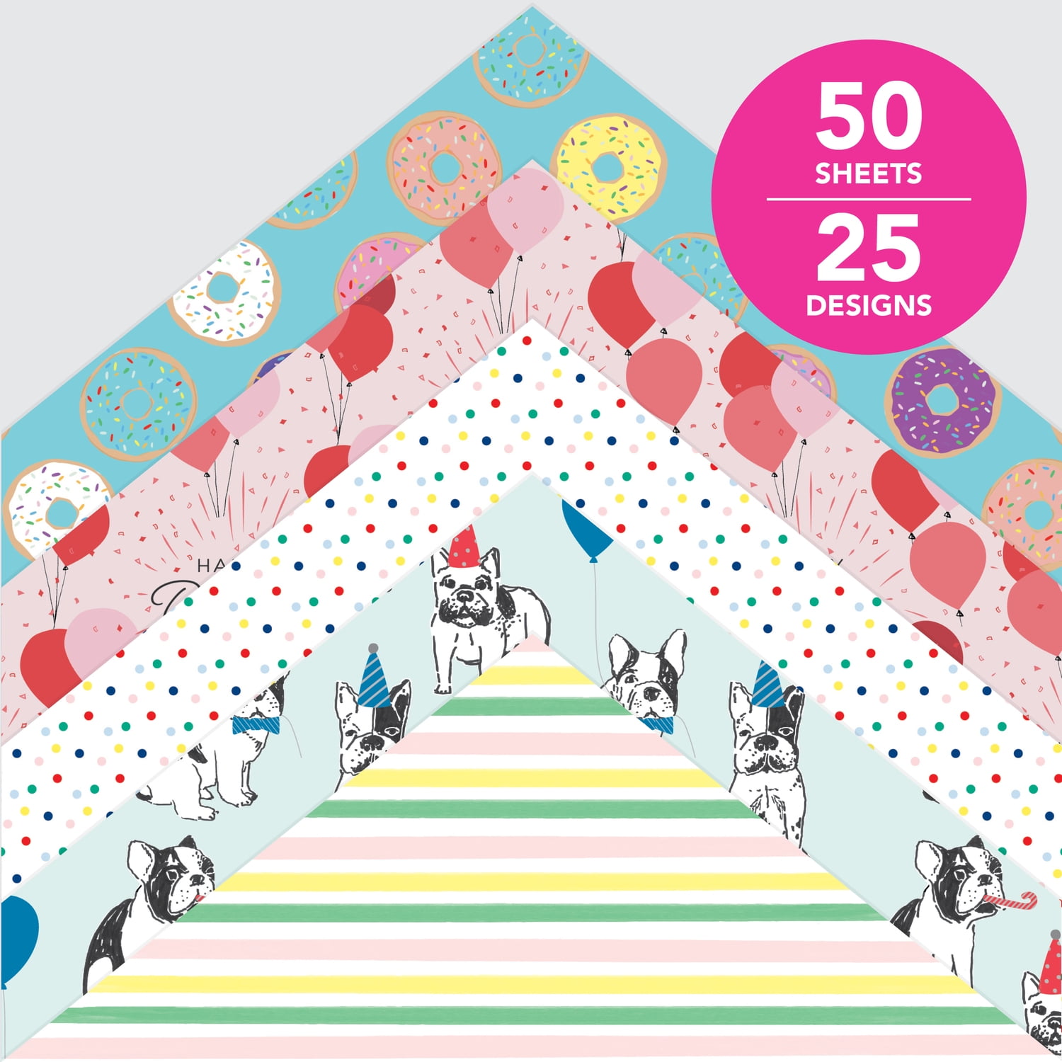 Roobee by Mara Mi Celebrations Decorative Cardstock Paper Pad (Multi-color, 8.5 in x 11 in, 50 Sheets) idngf
