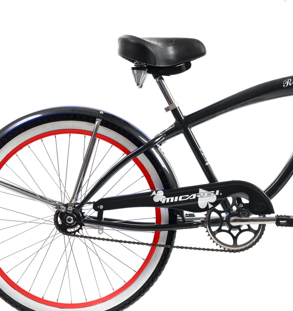 Wonder Wheels Beach Cruiser Single Speed Bicycle (Black & Red, 20 in) sd9ca