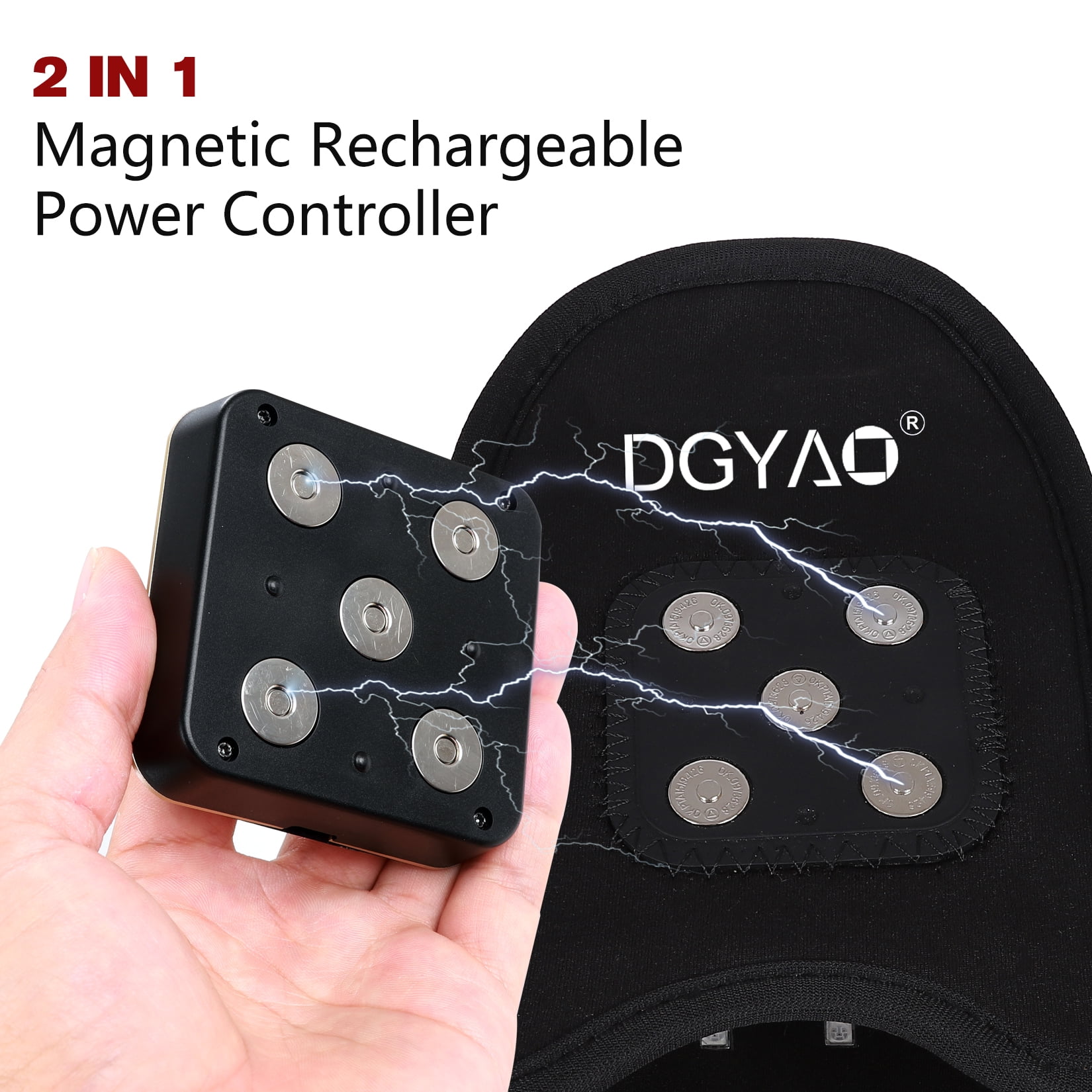 DGYAO Red Light and Infrared Therapy Device for Muscle Relaxation and Pain Relief (Red, 2-Pad Set) jipf4
