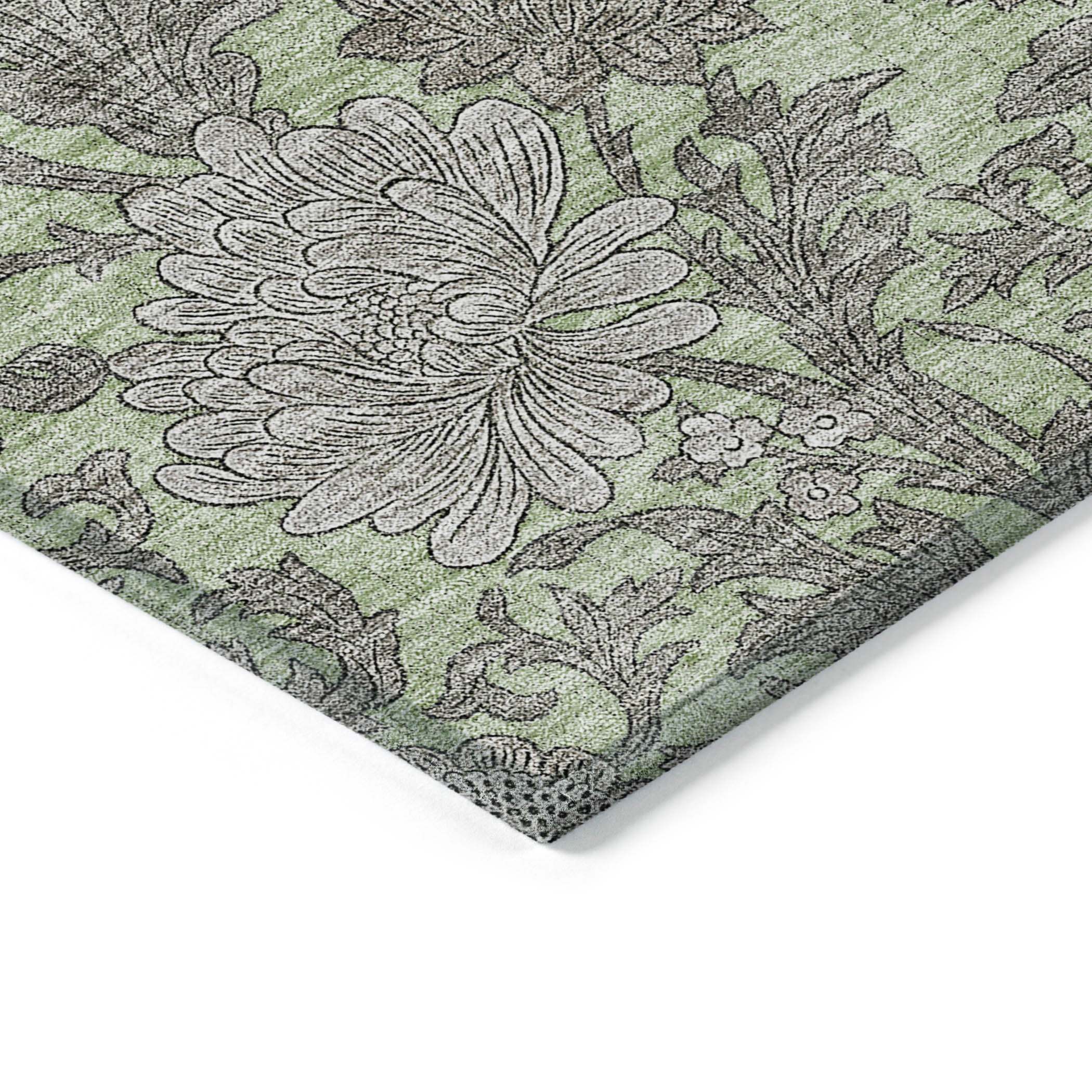 Addison Rugs Chantille Indoor/Outdoor Transitional Floral Area Rug (Aloe, 10 ft x 14 ft) d8cag