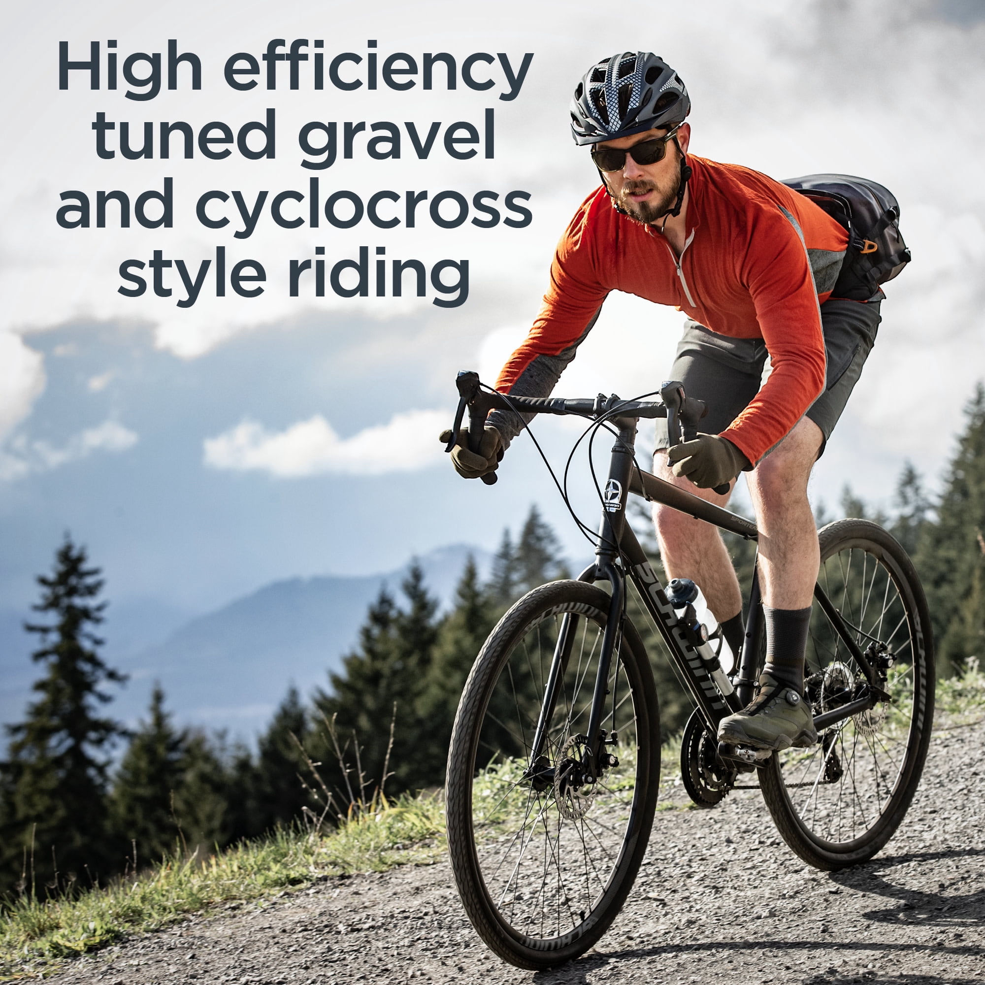 Schwinn Sporterra Adventure Gravel Bike, Lightweight Aluminum Frame, 14-Speed Drivetrain (Black, 700c Wheel) sy5sd