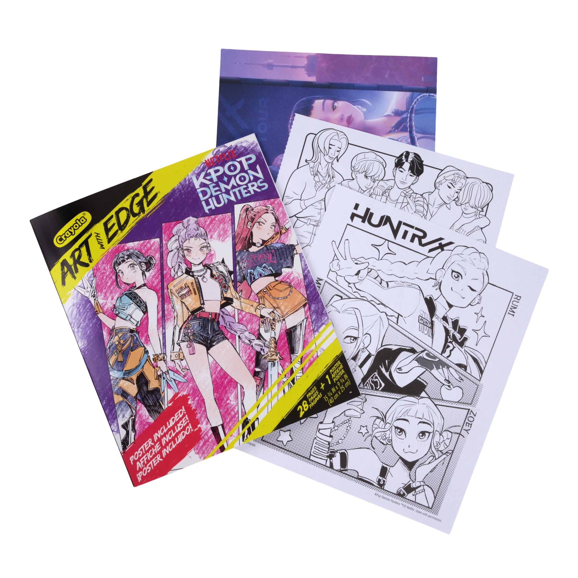 Crayola K Pop Demon Hunters Art With Edge Coloring Book (28 Pages, 8 in x 10 in) srld7