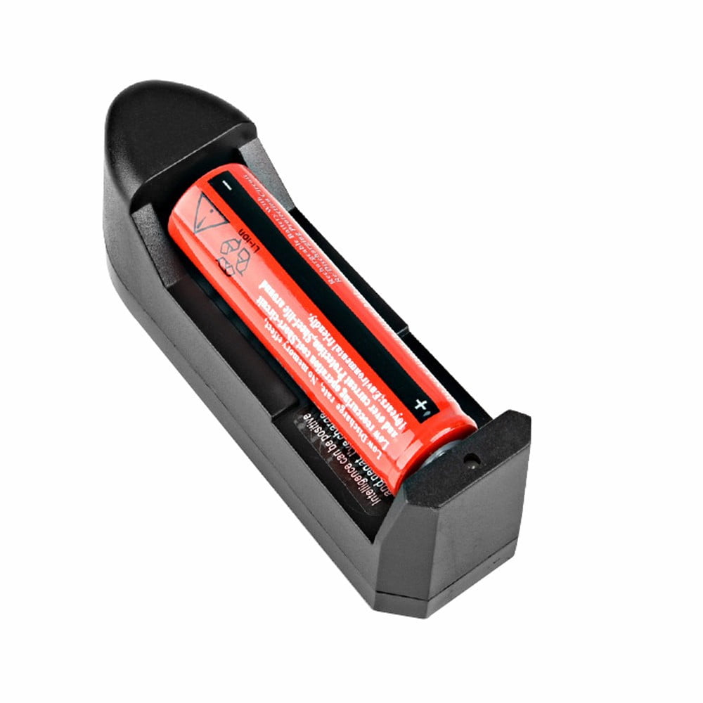 FengSH 18650 Li-ion Battery Charger 4-Slot Universal Rechargeable Power Station (Black, 1 Pack) dkw83