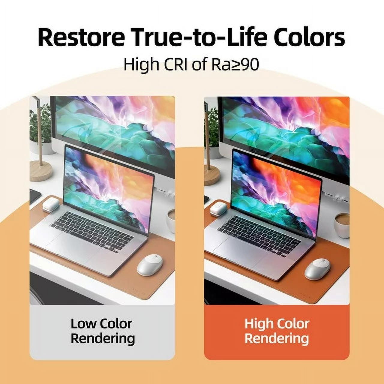 DELLMAO LED Desk Lamp with Eye Protection, Adjustable Brightness and Color Temperature, Built-in Clock and Pen Holder (White, 1 Pack) g2m2w