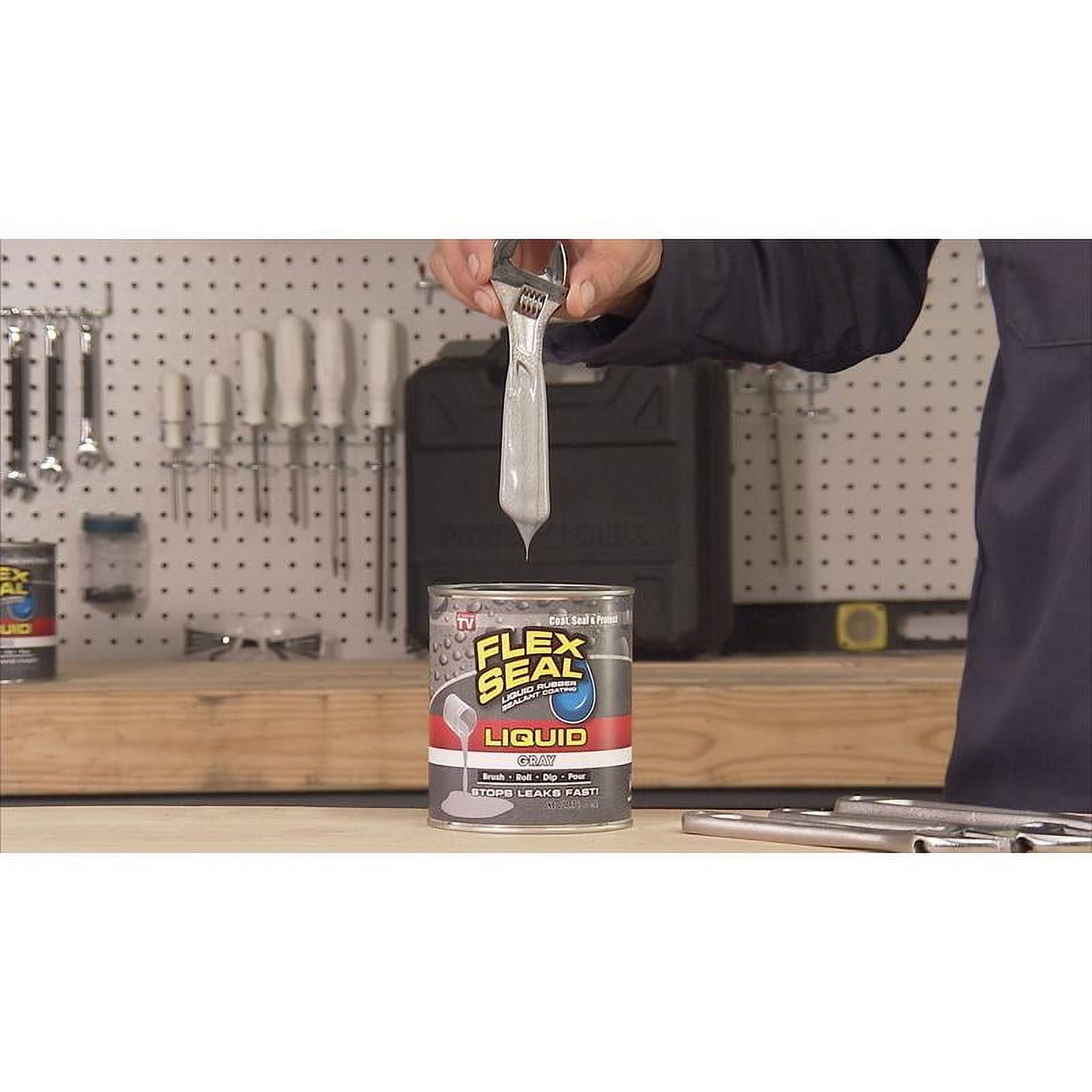 Flex Seal Liquid Rubber Coating Waterproof Sealant (Gray, 32 oz) 6ltfz