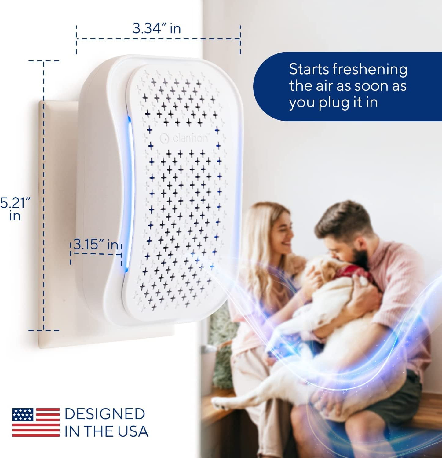 Clarifion HEPA Portable Air Purifier (White, 1 Pack) p57sl