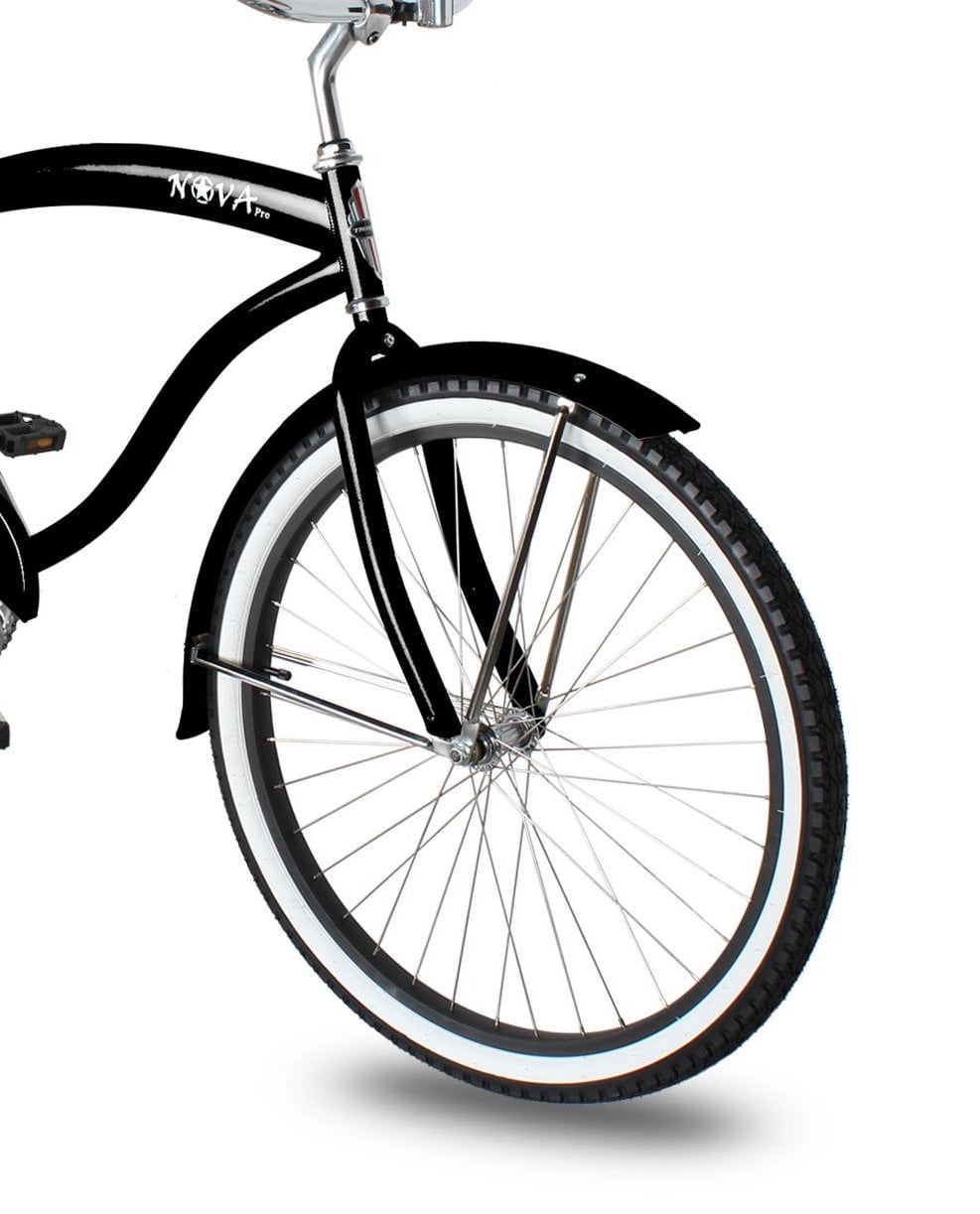 Wonder Wheels Beach Cruiser 7-Speed Bicycle with Fender (Black) hthqp