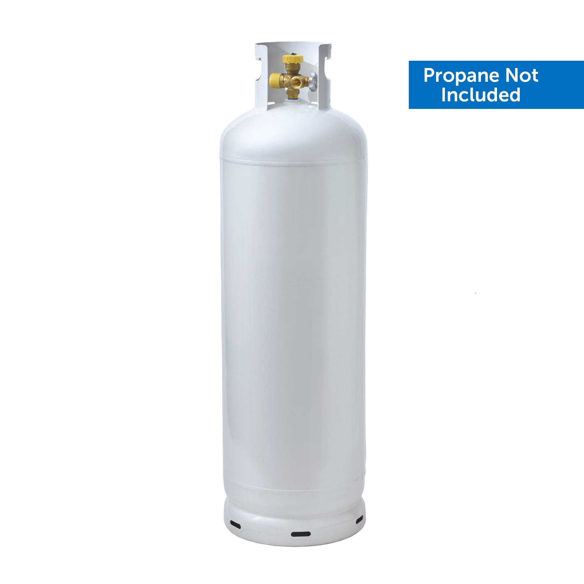 Flame King Propane Tank, High-Capacity Multi-Valve Steel Cylinder (White, 100 lb) 6kbvp