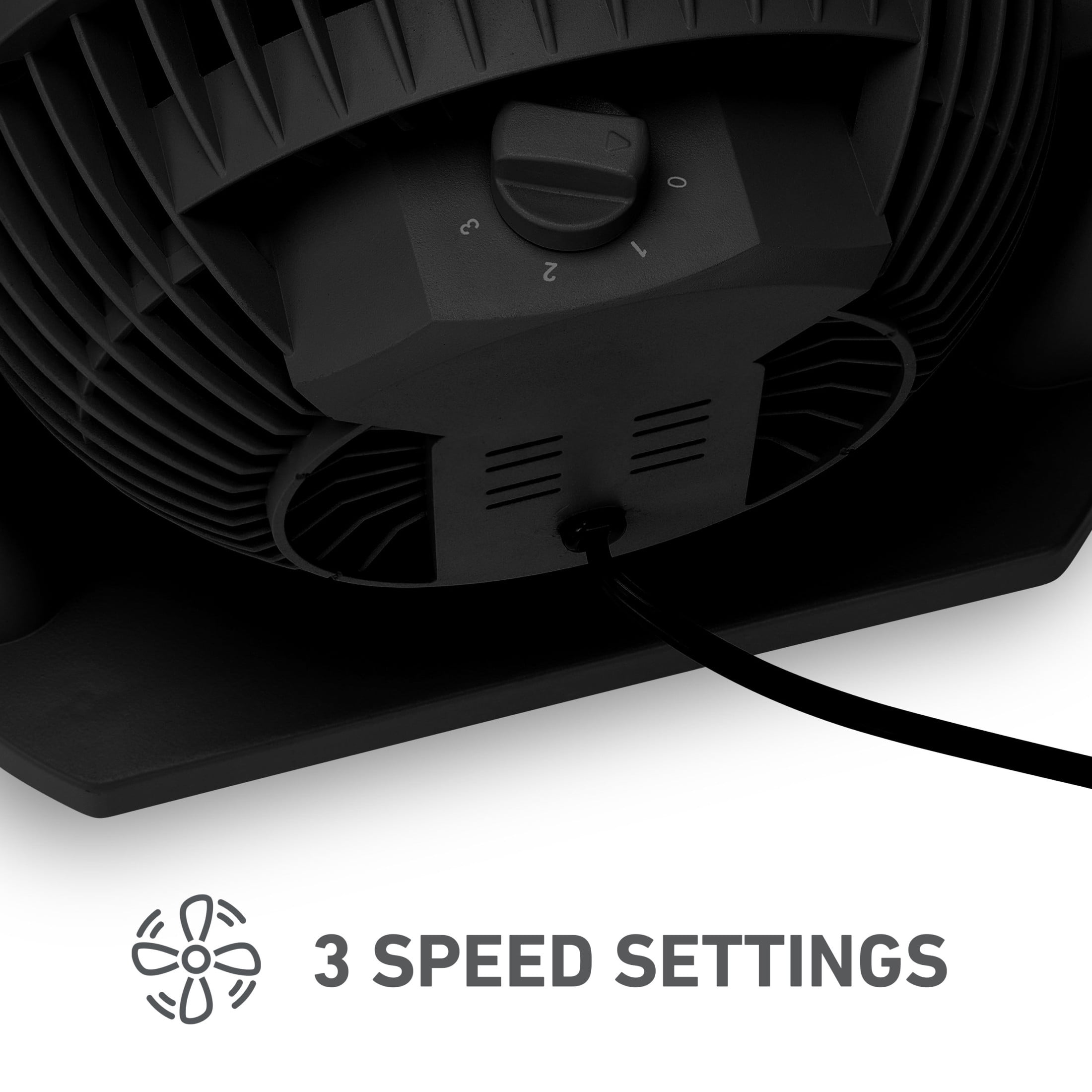 Holmes Blizzard 8 Inch Air Circulator Fan, High Velocity Table Desk Fan (Black, 8 in) lg28d