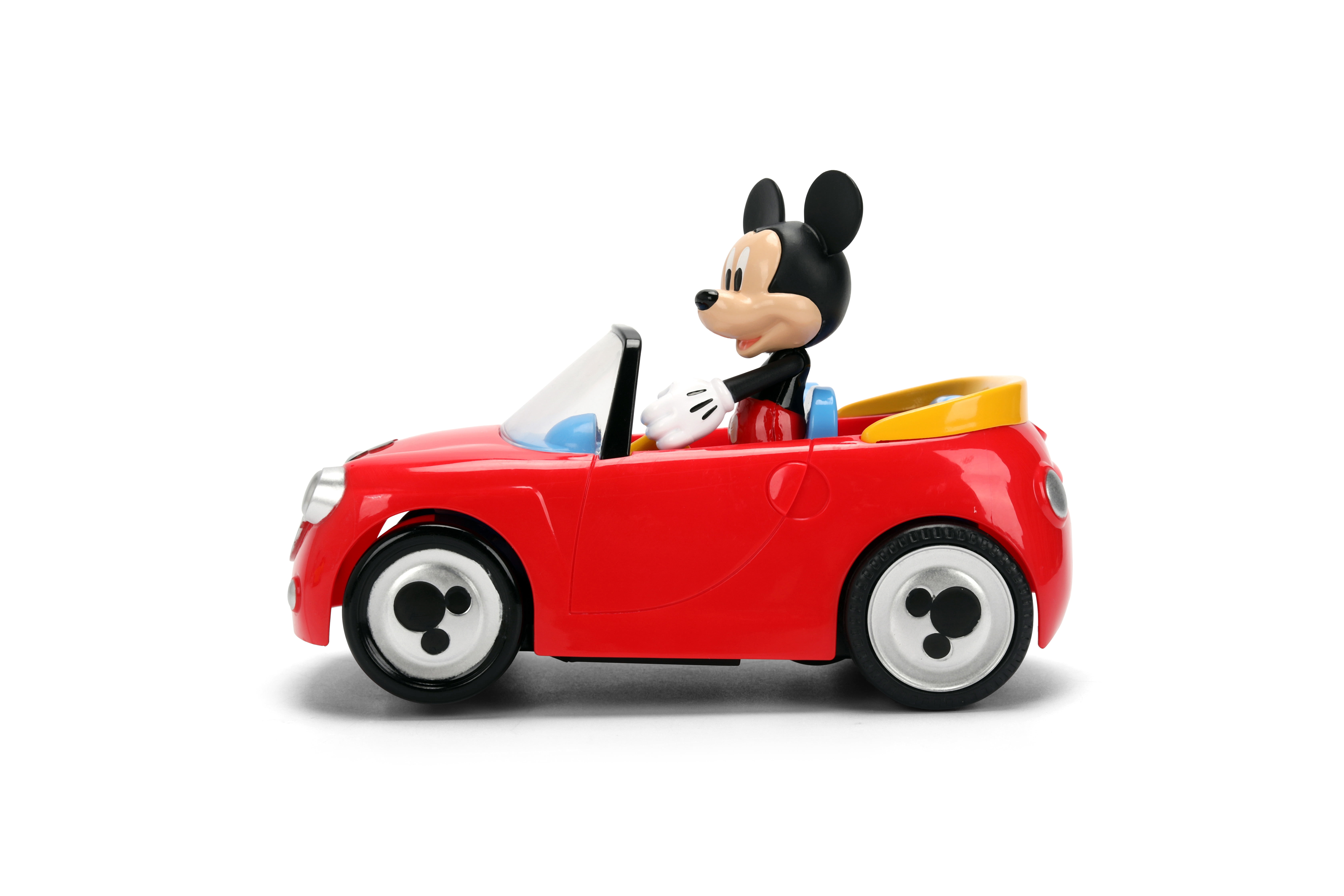 Disney Mickey Mouse Roadster RC Car Remote Control Vehicle (Red, 5.5 in) 2dgst