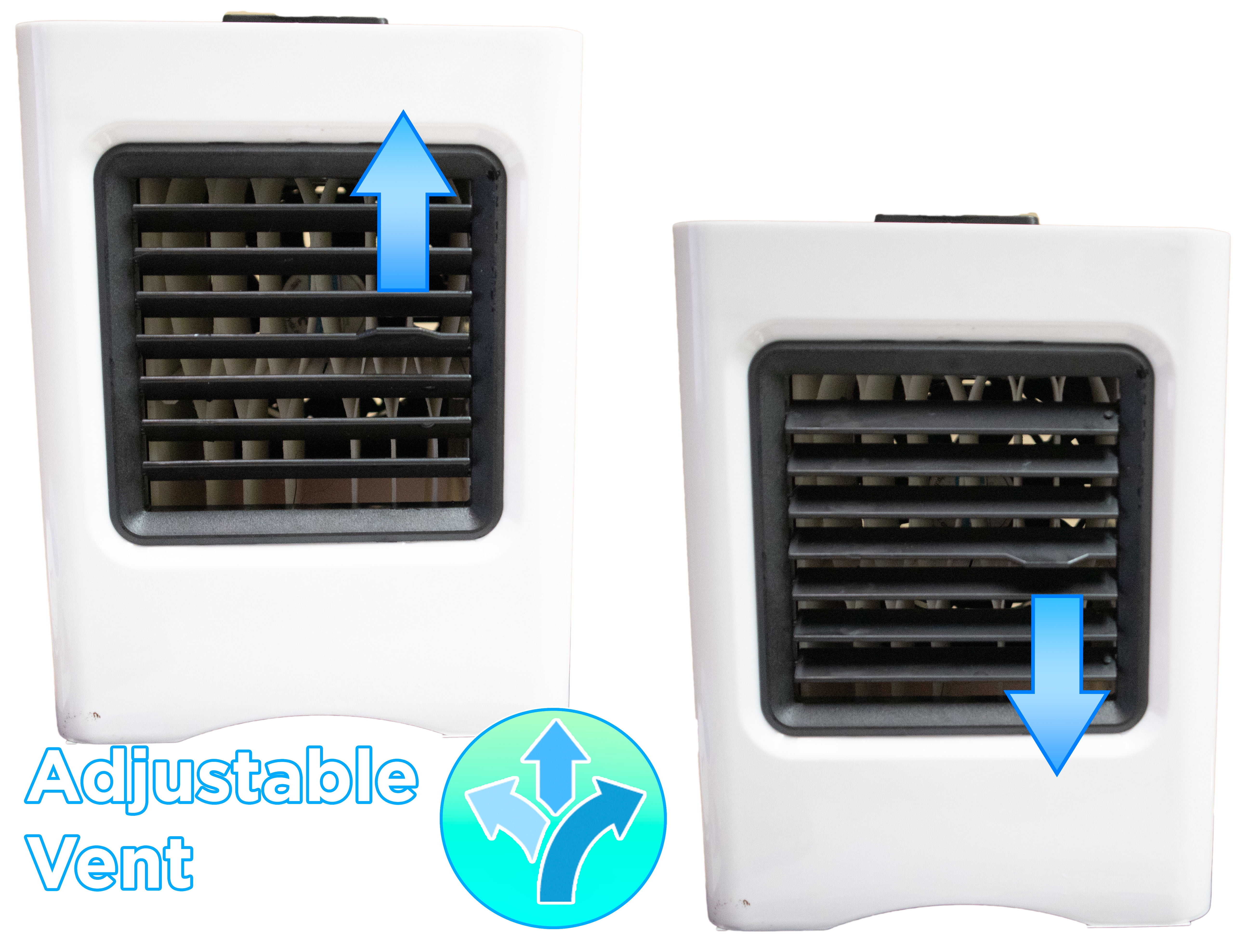 5 Star Super Deals Portable Evaporative Air Cooler and Humidifier Fan (Black, 2 Pack) izlk2