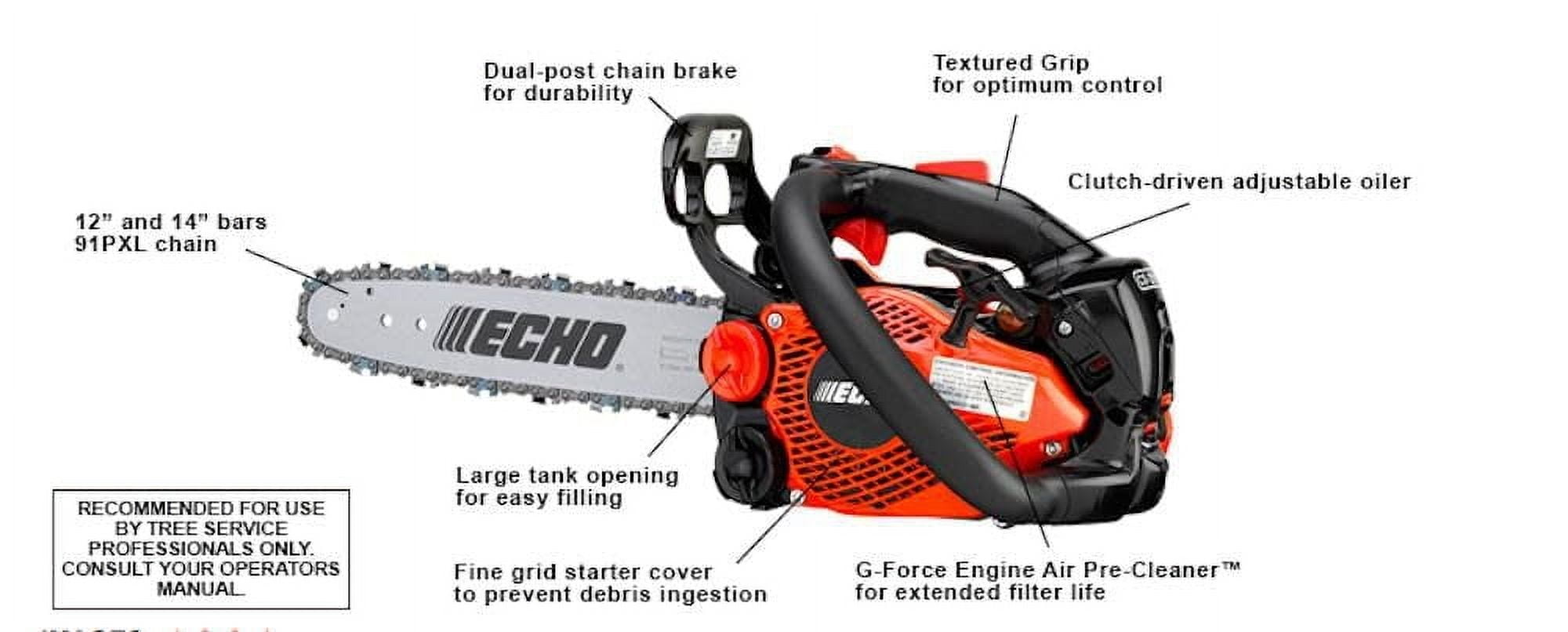ECHO CS-2511T 25cc 2-Cycle Gas Powered Chainsaw (Black, 12 in) co0e8
