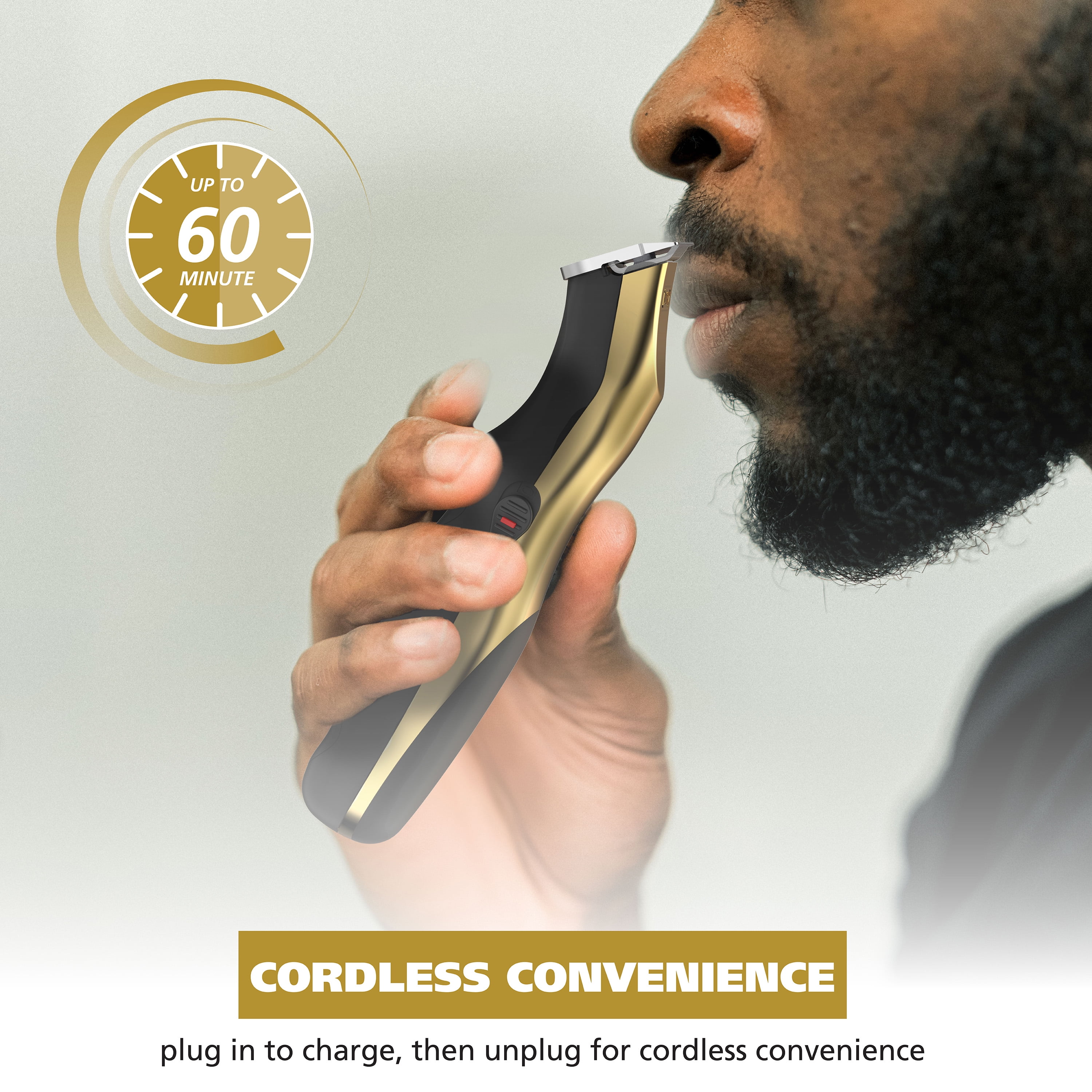Wahl T-Pro Plus USB Rechargeable Hair Trimmer with Stainless Steel T-Blade (Gold, 1 Unit) 9td7l