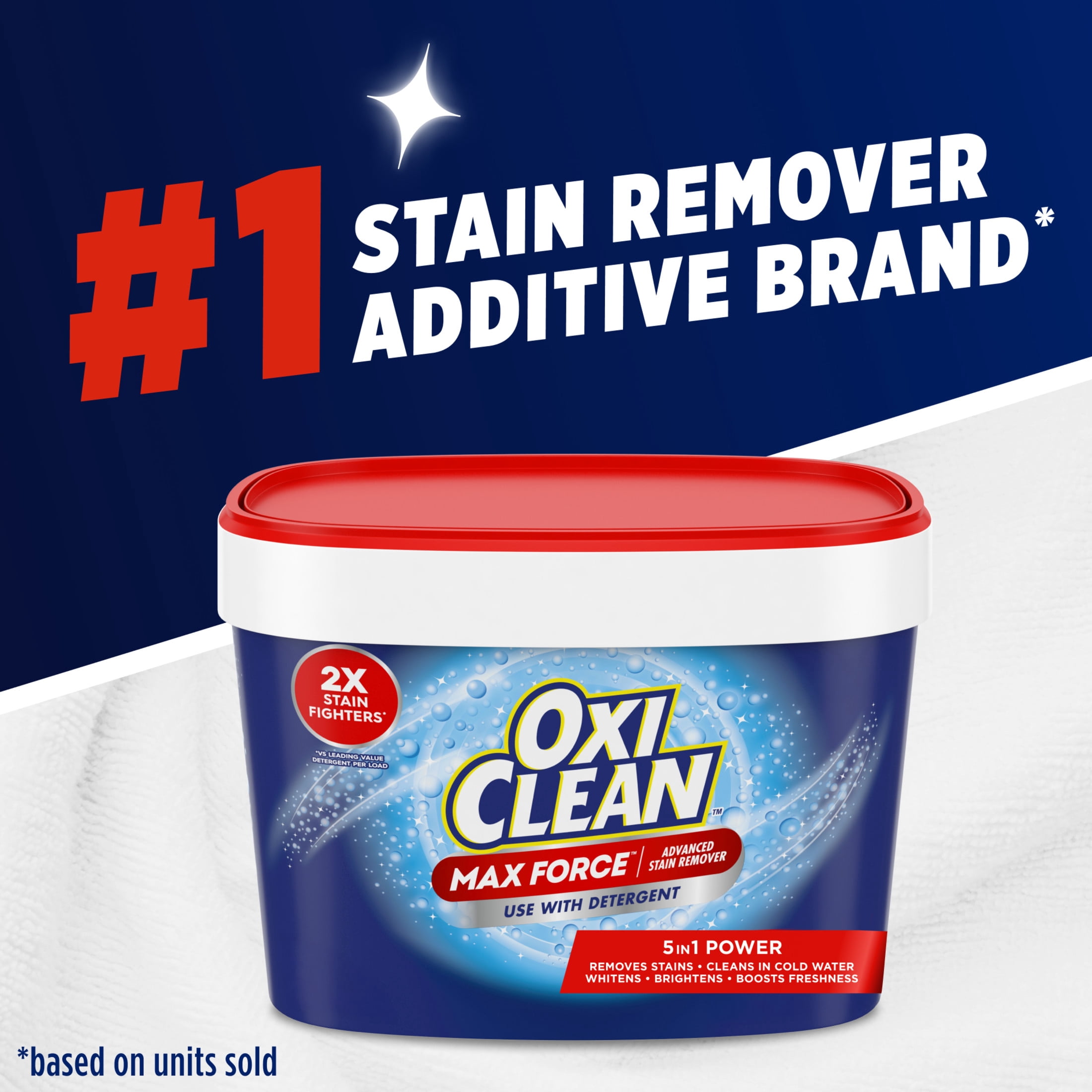 OxiClean Max Force Advanced Stain Remover Powder, Color-Safe Laundry Additive (3 lb) sgvxf