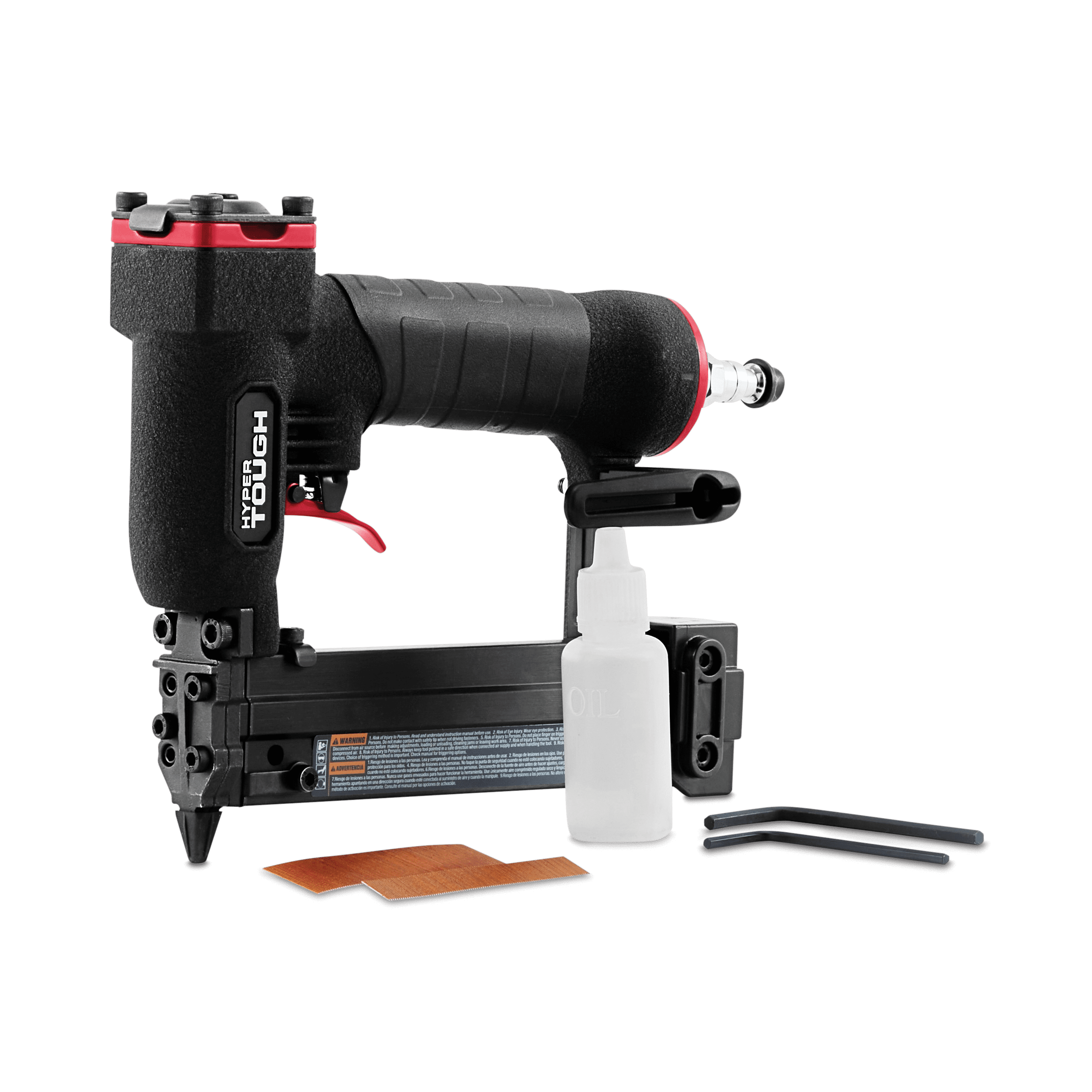 Hyper Tough 23-Gauge Pneumatic Pin Nailer, Professional Air Powered Trim Tool (Black, 1 Pack) cwzk0
