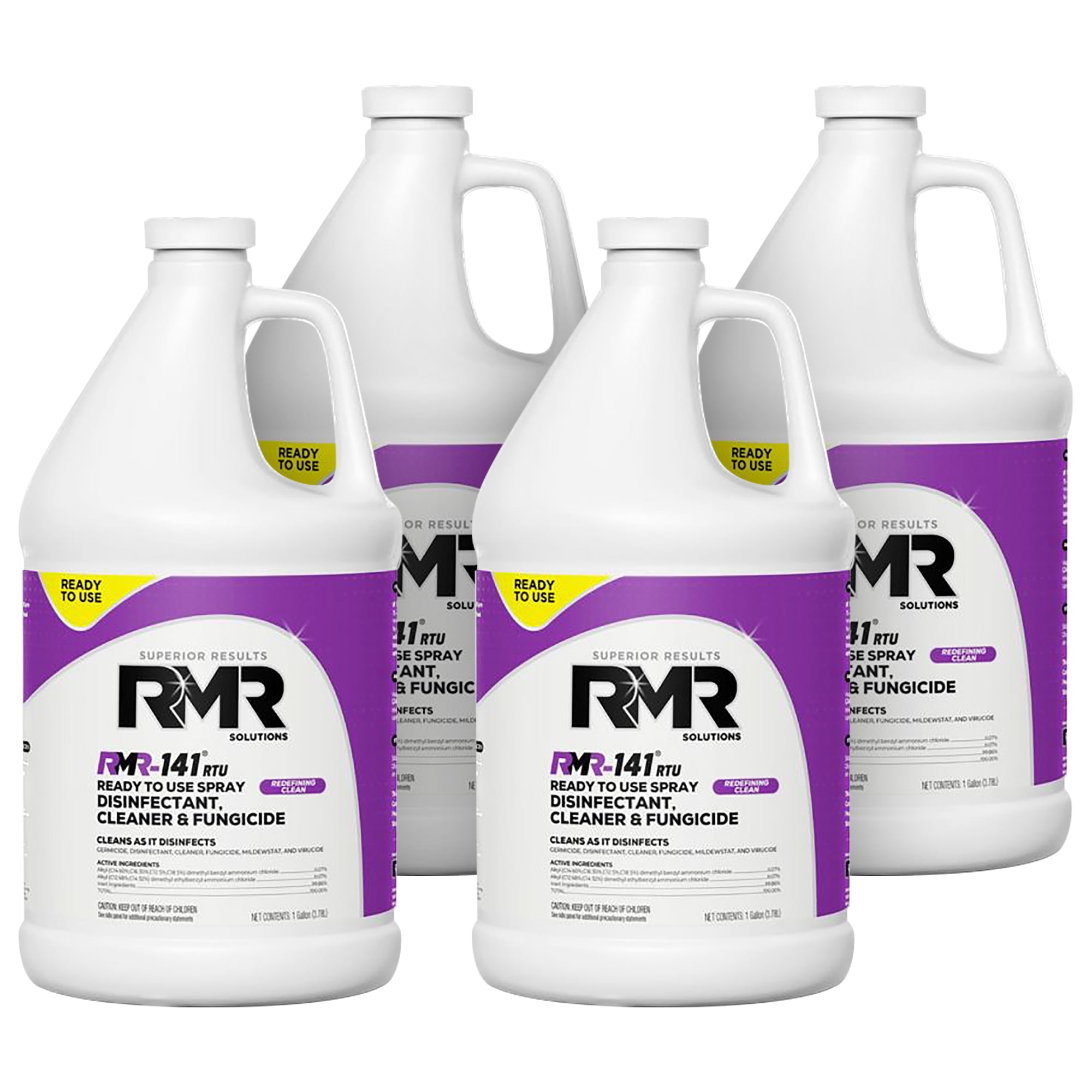 RMR Brands RMR-141 Disinfectant Spray Cleaner for Mold, Bacteria, and Viruses (Clear, 1 Gallon, 4 Pack) twkwi