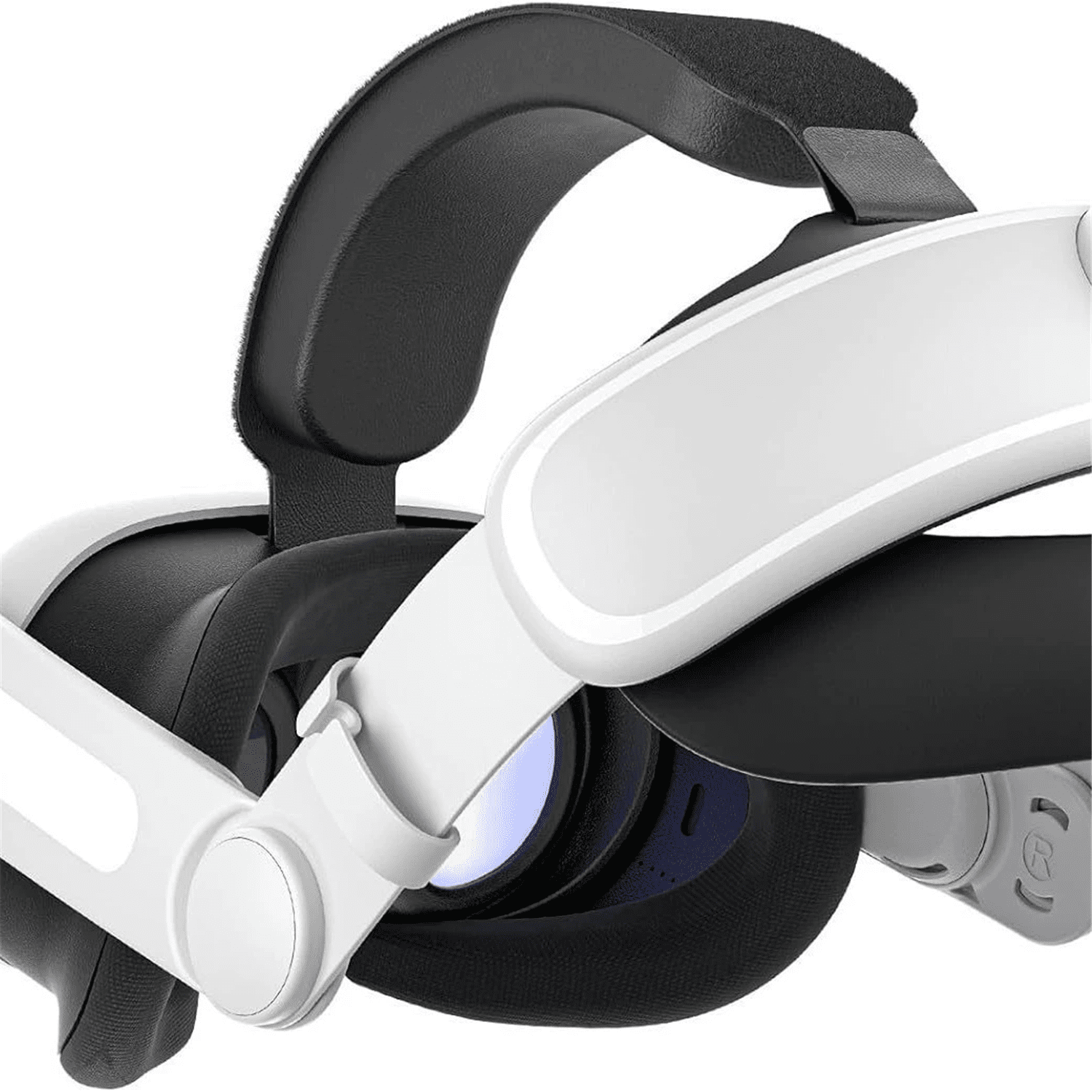 Oculus Elite Head Strap with Battery for Meta Quest 3S and 3, Ergonomic Adjustable VR Headset Accessory with 6,000mAh Rechargeable Power Pack (White) p9vls