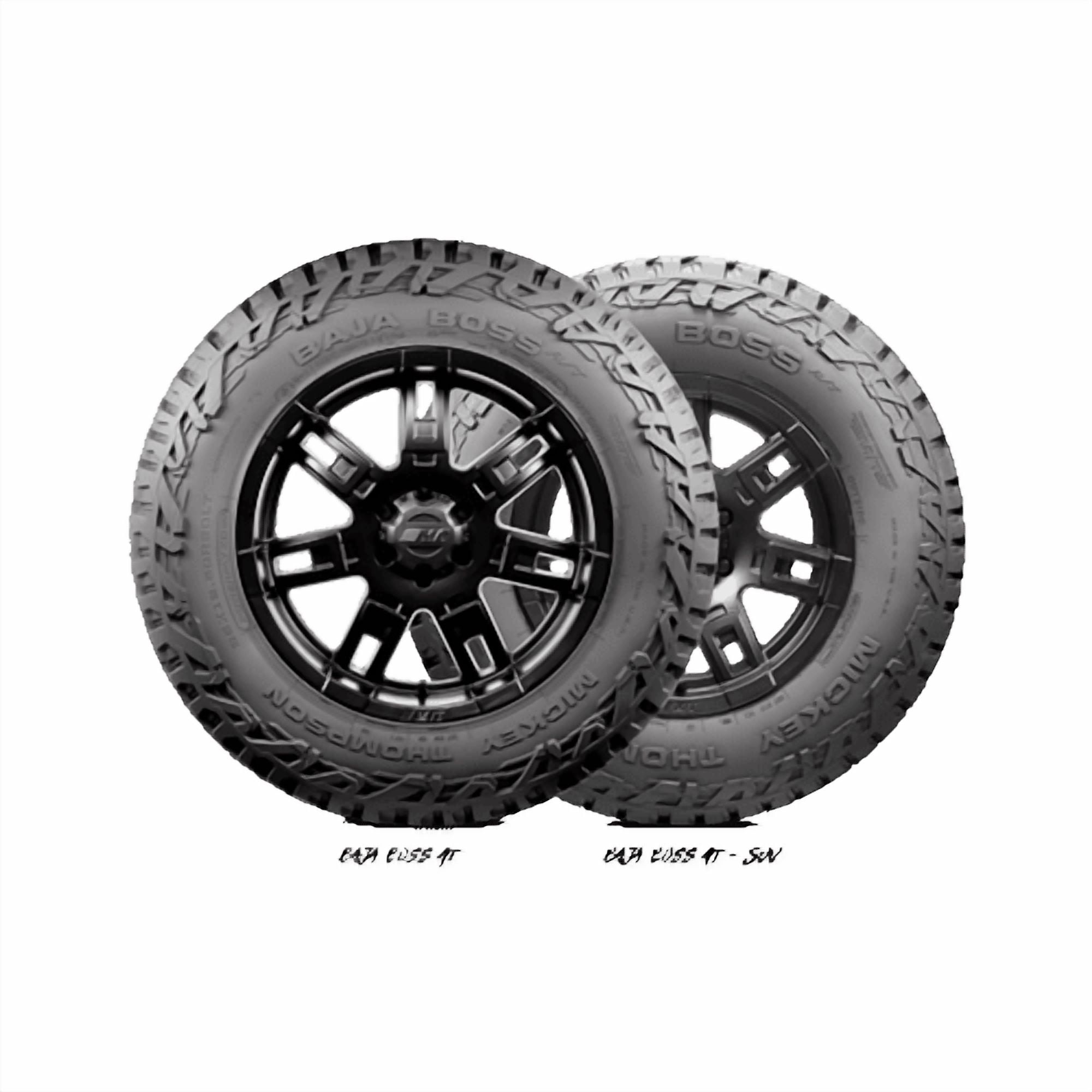 Mickey Thompson Baja Boss A/T All-Terrain Radial Tire (33x12.50R17, 8-Ply, 2-Pack) ark0o