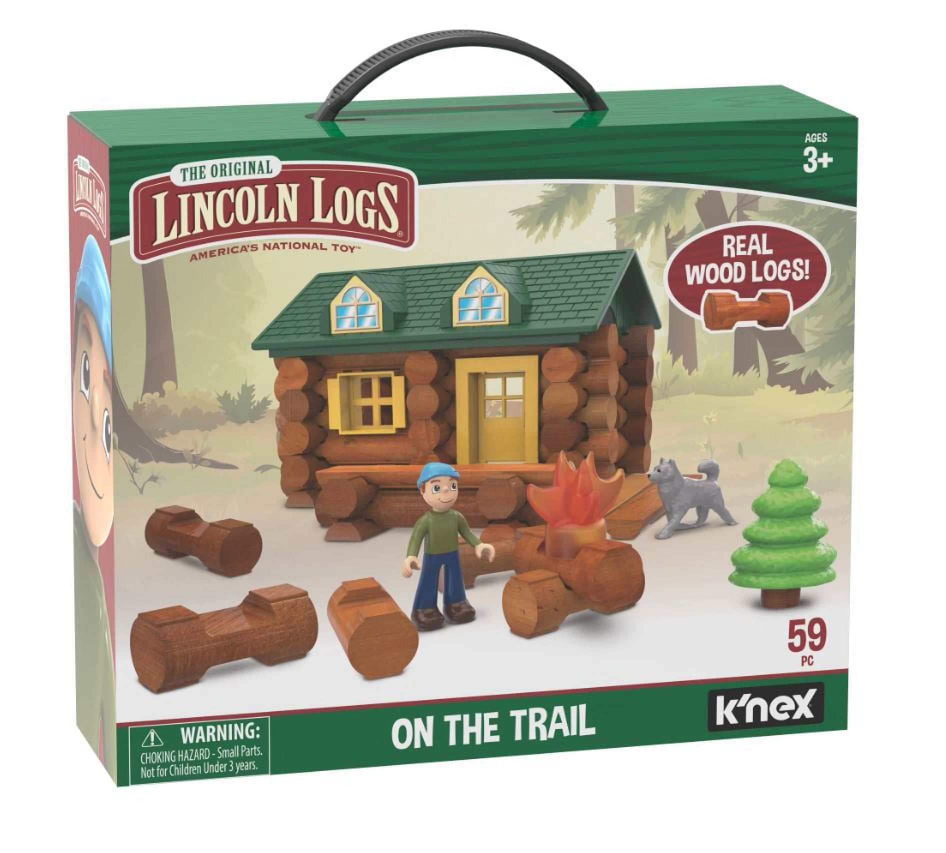 Lincoln Logs On the Trail Building Set, Real Wood Construction Toy (59 Pieces) 9seb4