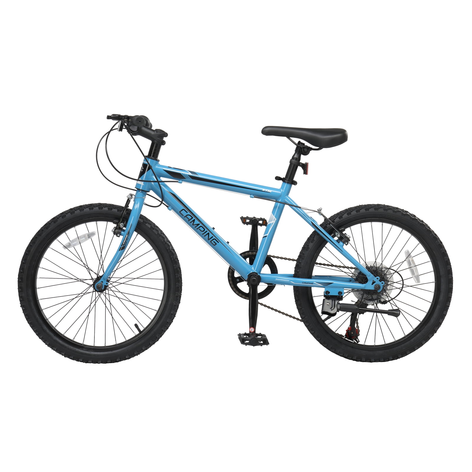 Ktaxon 20-inch Mountain Bike, 7-Speed Bicycle with Dual V-Brakes (Black, 20 in) xbvla