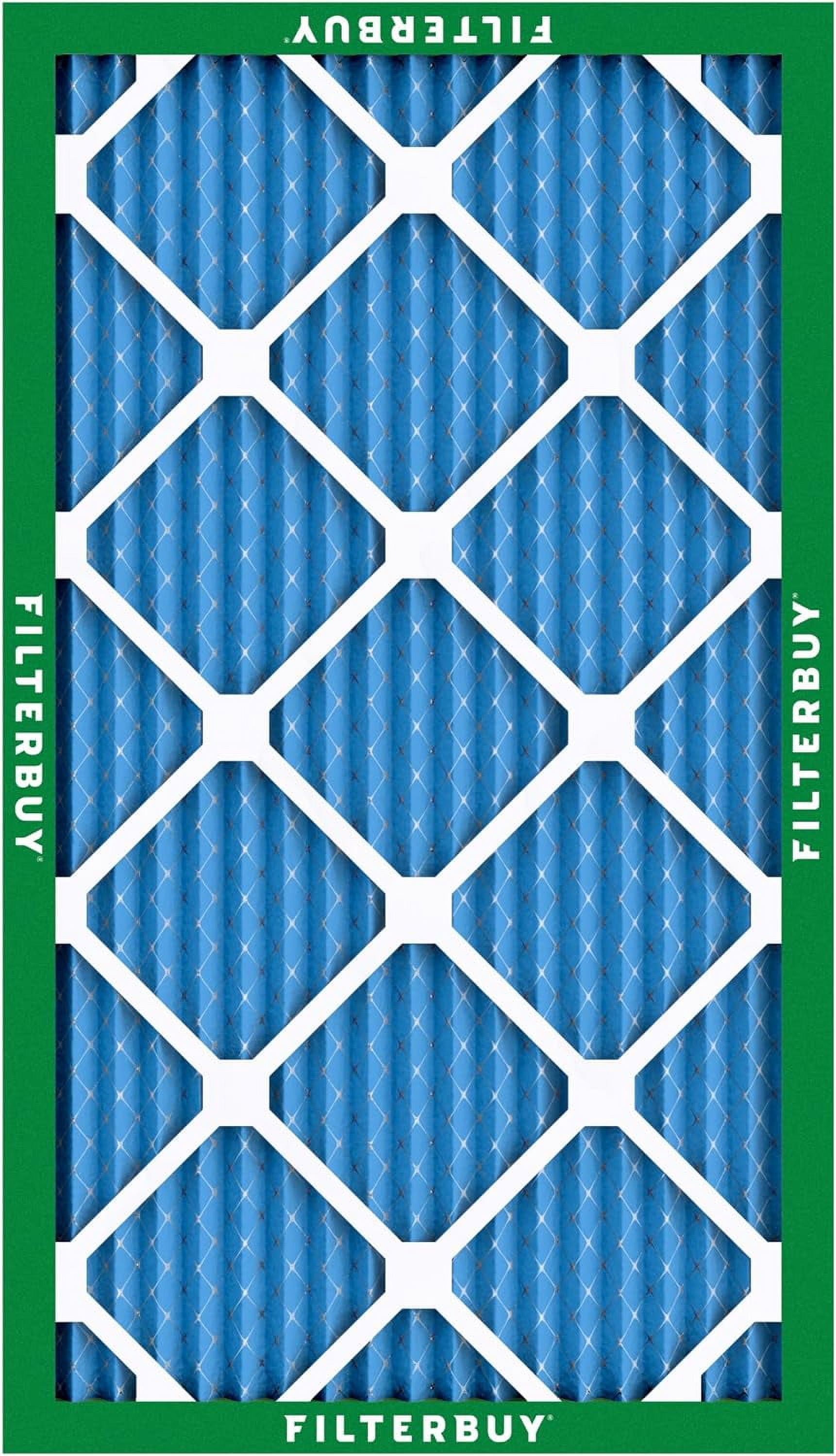 Filterbuy 20x30x1 MERV 13 Air Filter, Pleated HVAC Furnace Replacement (6-Pack, 19.63 in x 29.63 in x 0.75 in) npemn