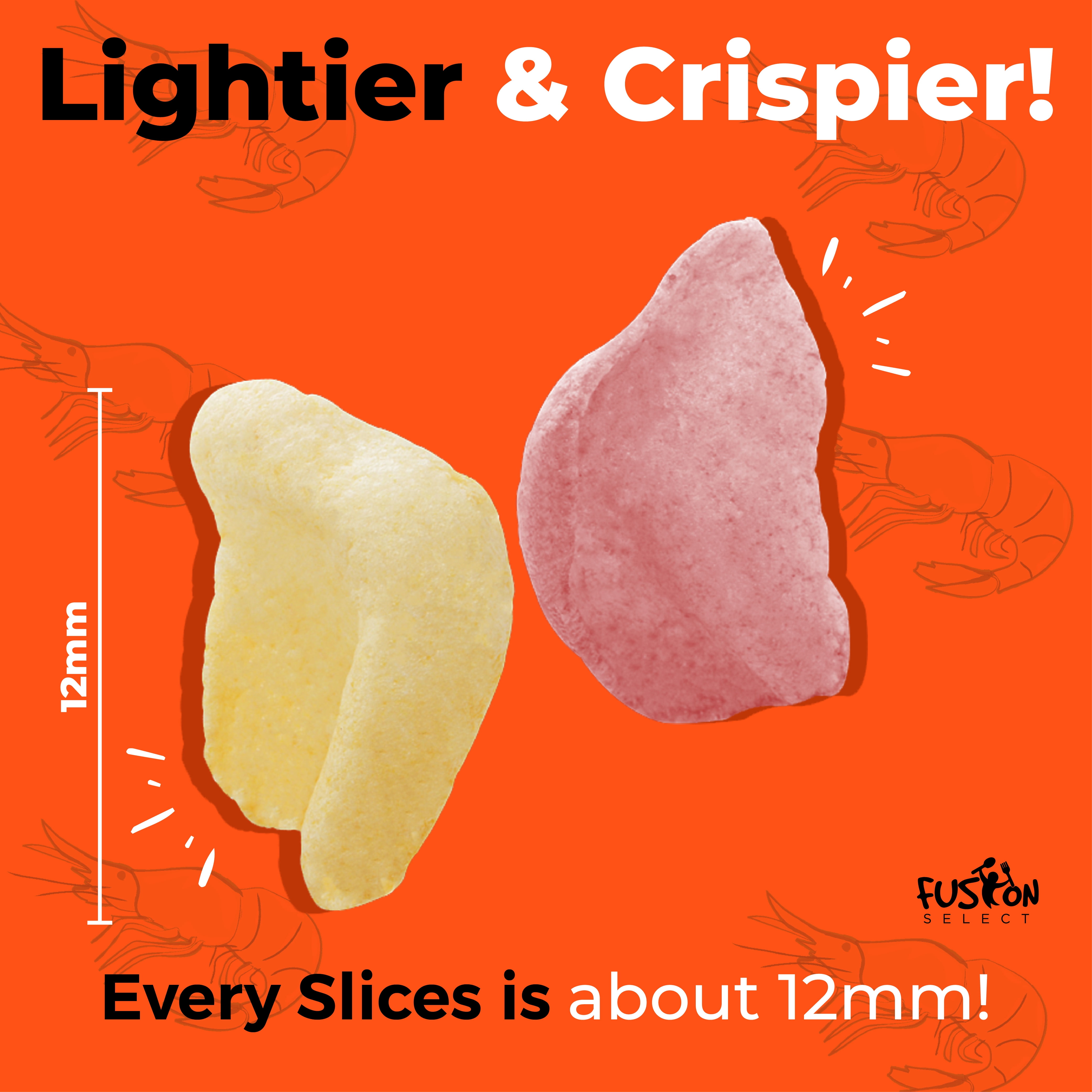 Fusion Select Uncooked Prawn Crackers - Multi-Colored Shrimp Chips (Multi-Color, 8 oz) ynk1b
