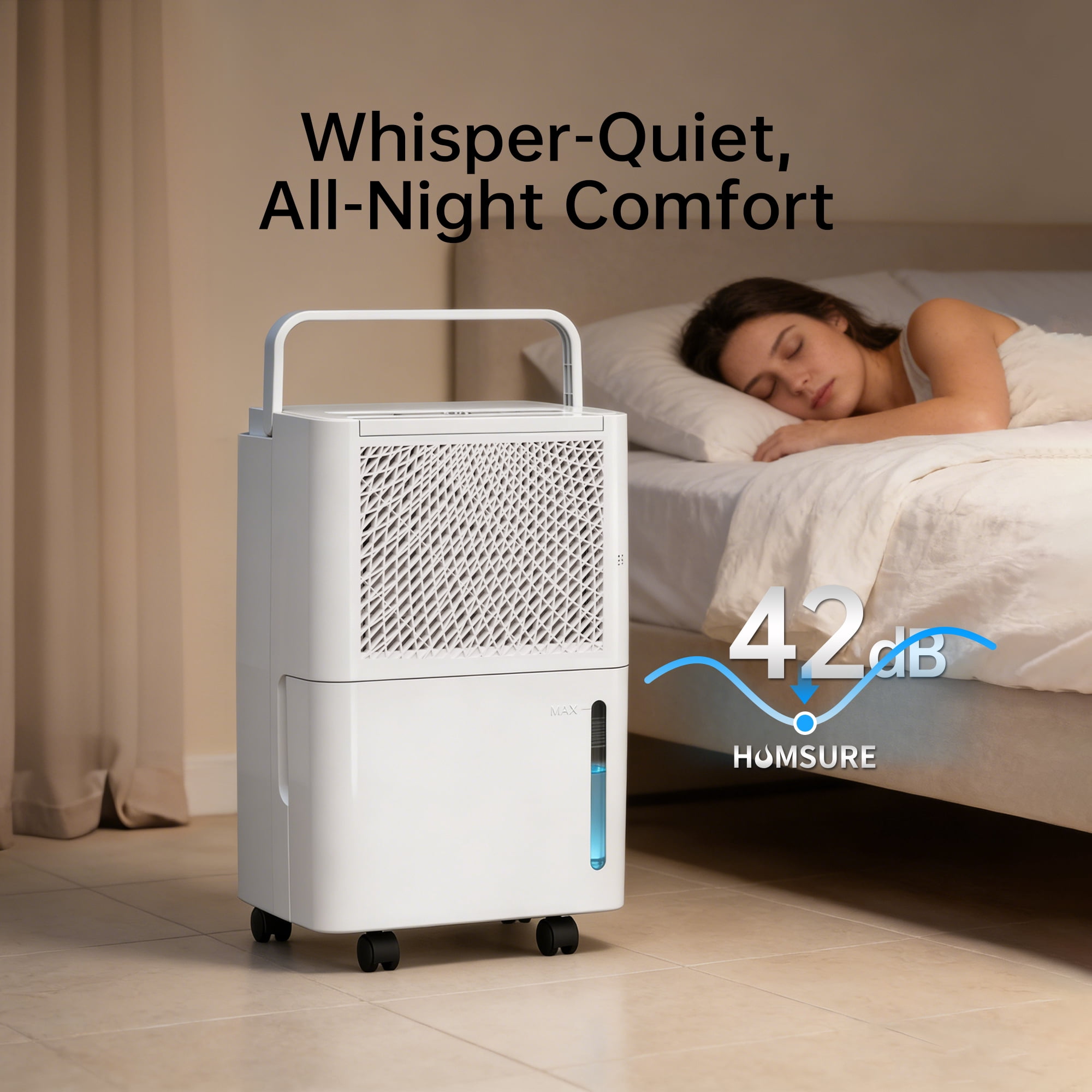 HUMSURE 30 Pints Dehumidifier for Basement and Home (White, 2500 Sq. ft) dxo8c